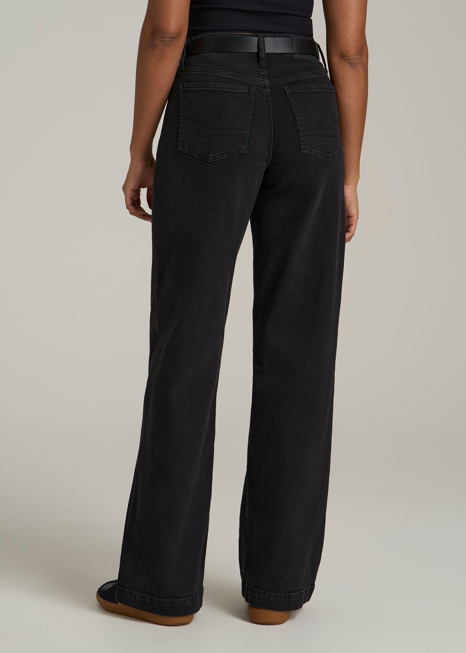 Luna High Rise Wide Leg Tall Jeans for Women in Onyx Black Wash Female Product Image