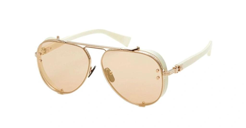 BALMAIN Captaine - Gold/white Sunglasses Sunglasses In Gold, White Bone Product Image