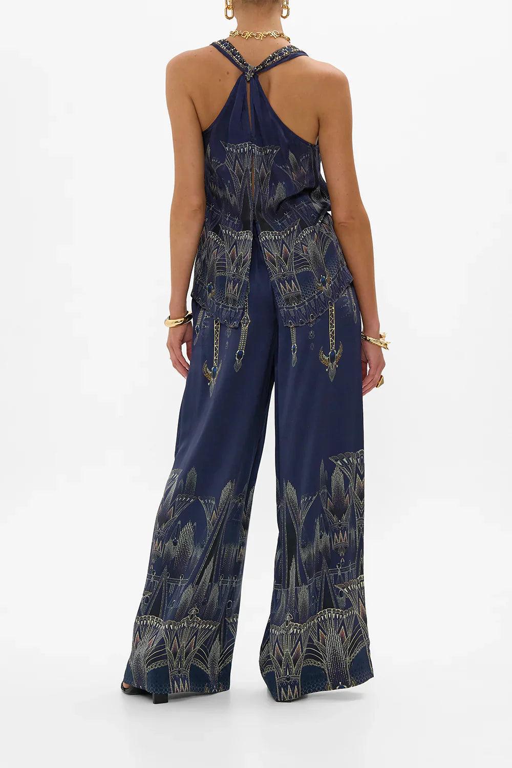 CAMILLA V NECK TOP WITH KNOT BACK Product Image