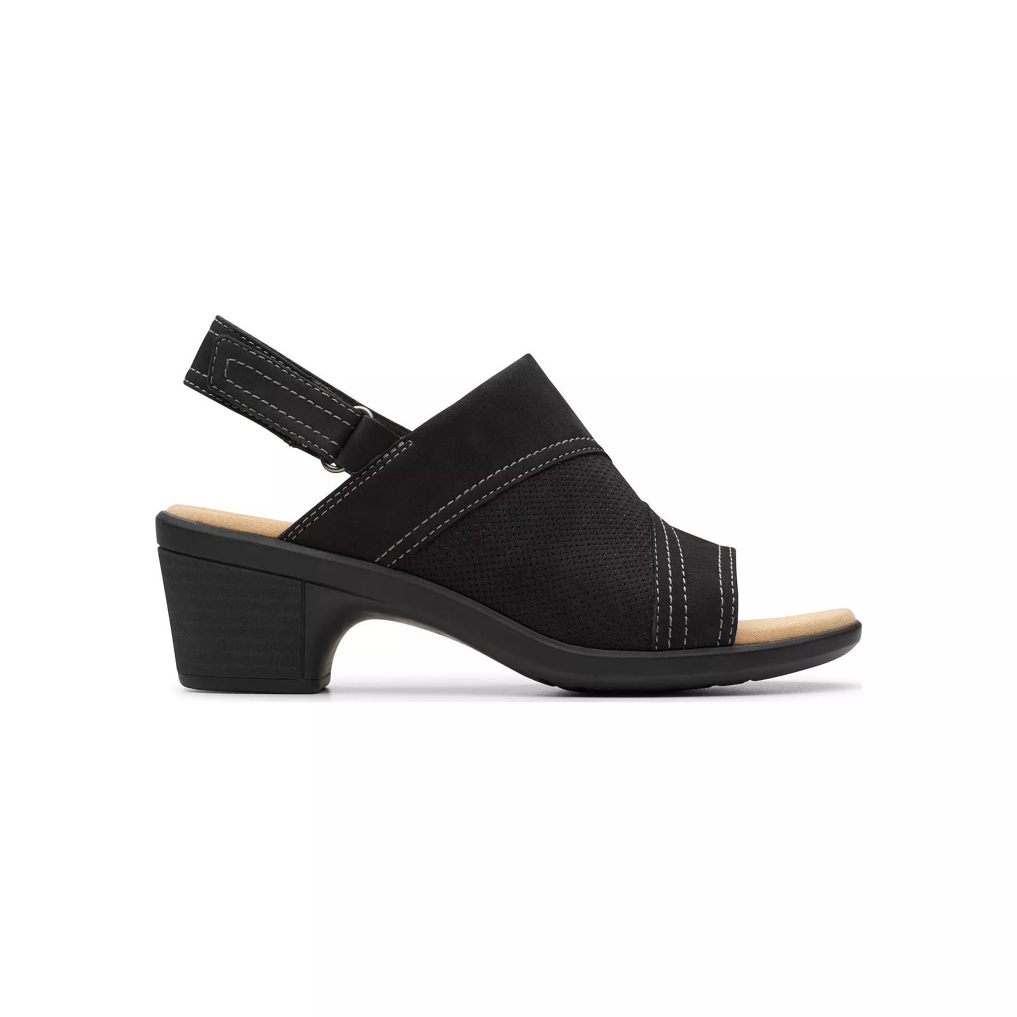 Clarks® Emily2 Mist Women's Slide Sandals, Size: 8.5 Medium, Black Product Image
