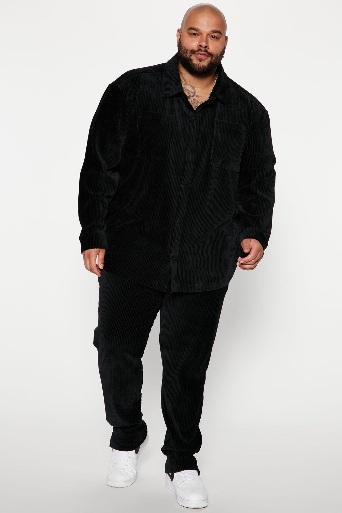 Luxury Knit Ribbed Shirt - Black Product Image