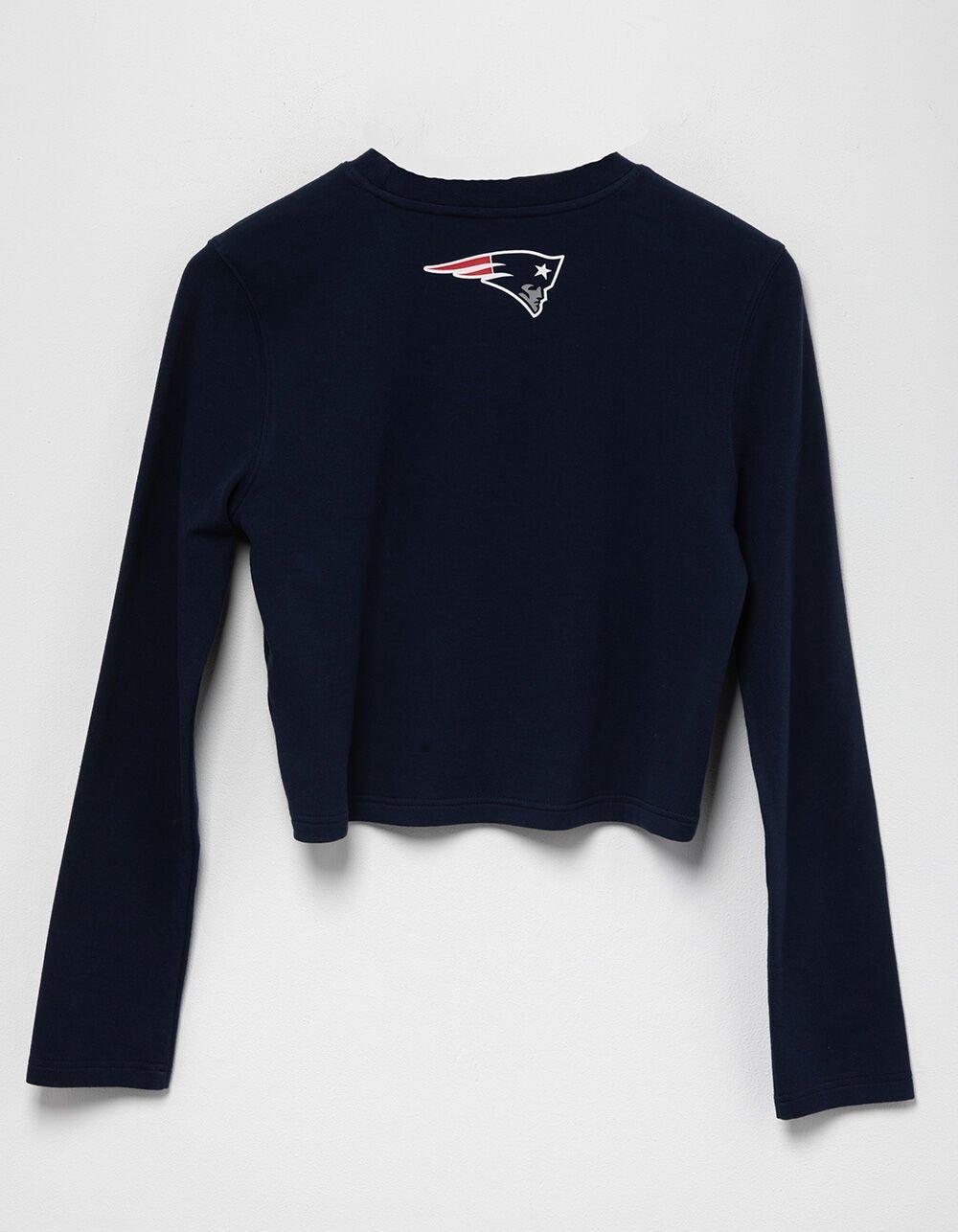 NFL New England Patriots Womens Long Sleeve Baby Tee - NAVY Product Image
