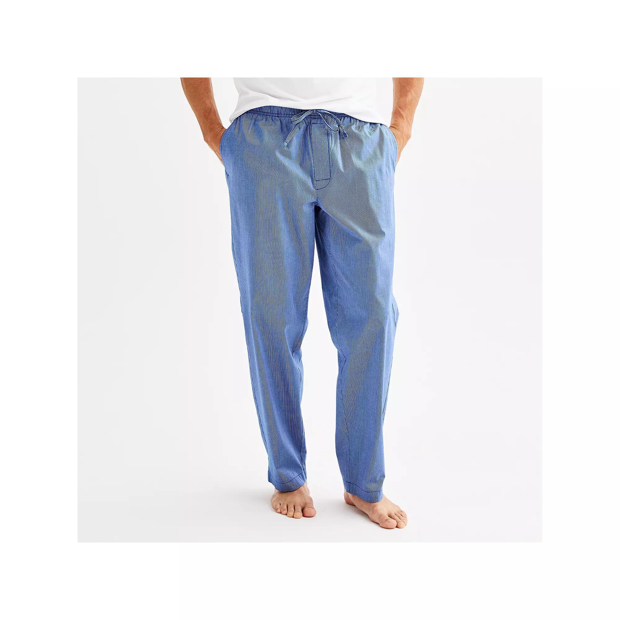 Men's Sonoma Goods For Life® Woven Pajama Pants, Size: Large, True Blue Pinstripe Product Image