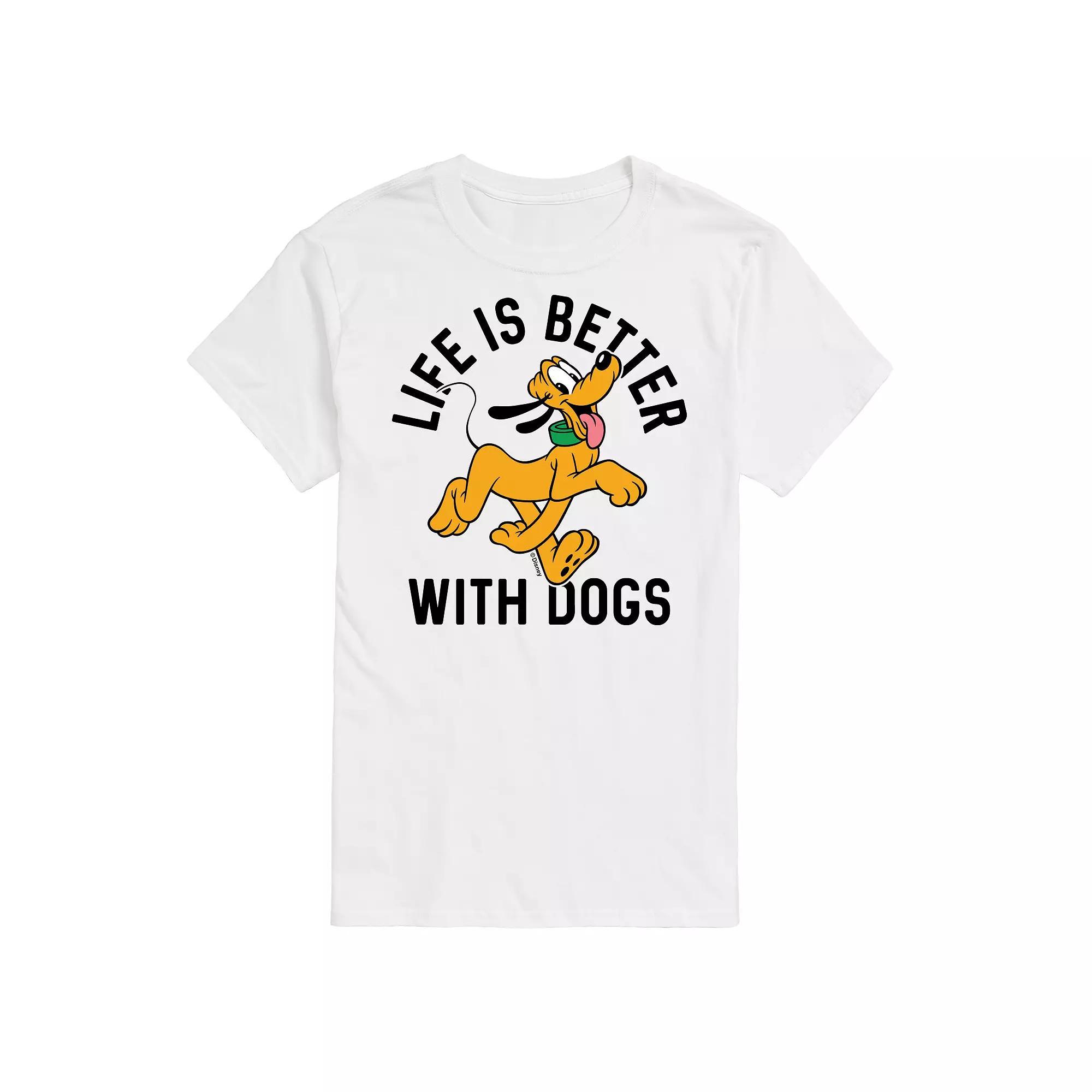 Big & Tall Disney Better With Dogs Tee, Mens Product Image