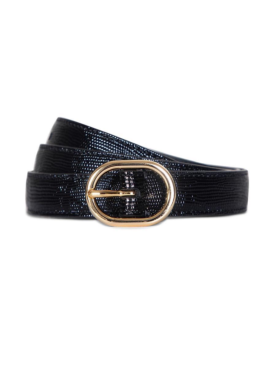 Womens Stitched Glazed Leather Belt Product Image