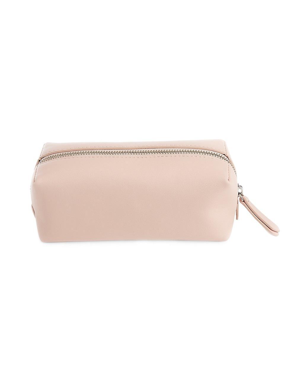Womens Zipper Leather Travel Utility Bag Product Image