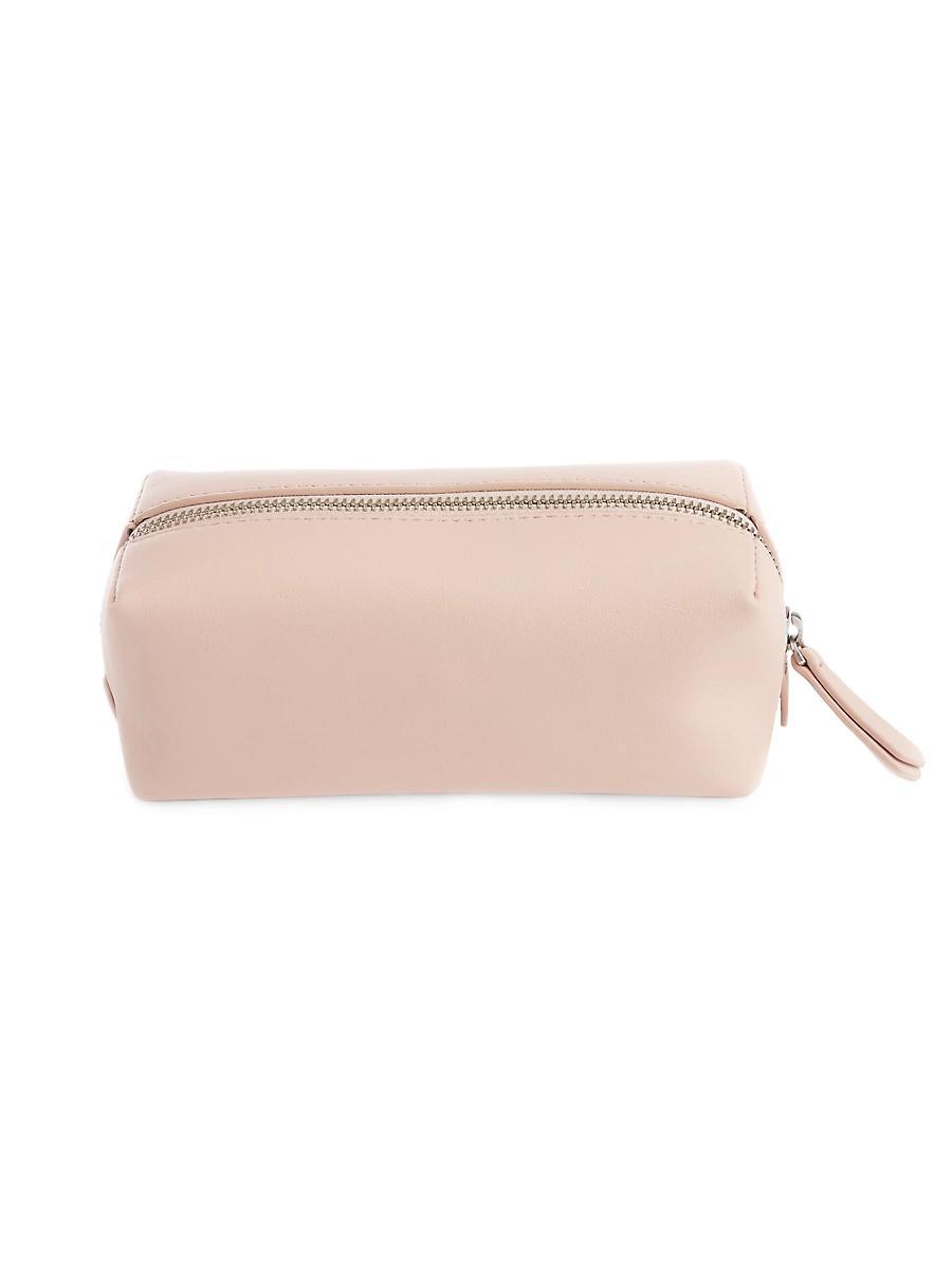 Womens Zipper Leather Travel Utility Bag Product Image