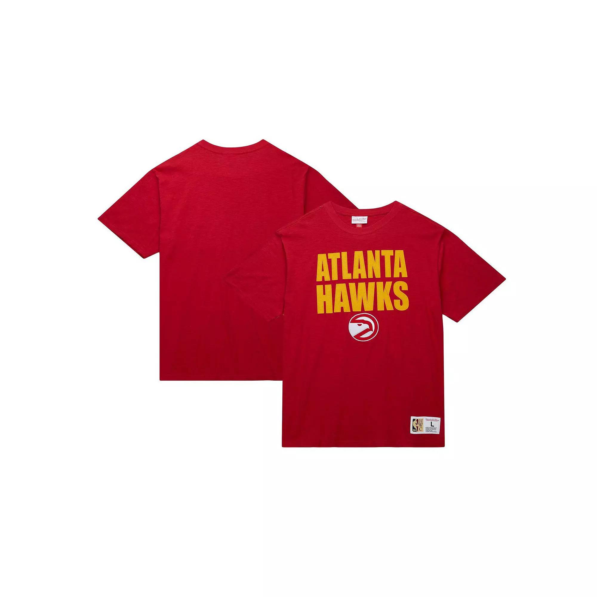 Men's Mitchell & Ness Red Atlanta Hawks Hardwood Classics Legendary Slub T-Shirt, Size: XL Product Image