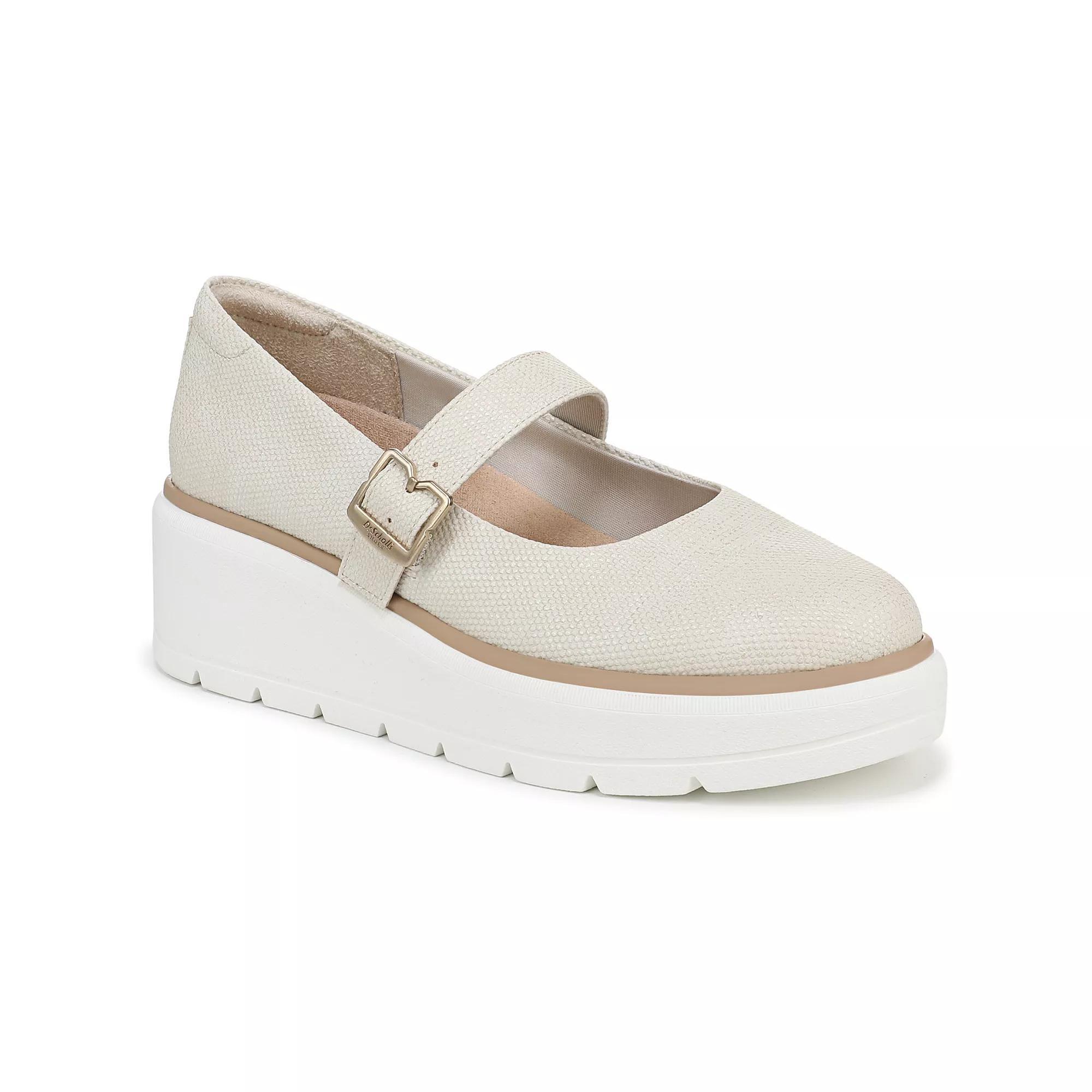 Dr. Scholl's Nice Day Max Women's Wedge Mary Janes, Size: 8.5, Off White Product Image