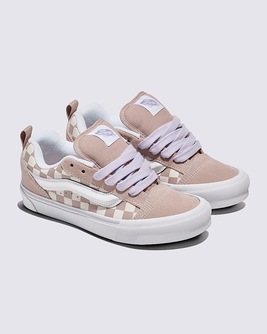 Knu Skool Checkerboard Shoe in Etherea Tan / Beige| Vans US Product Image