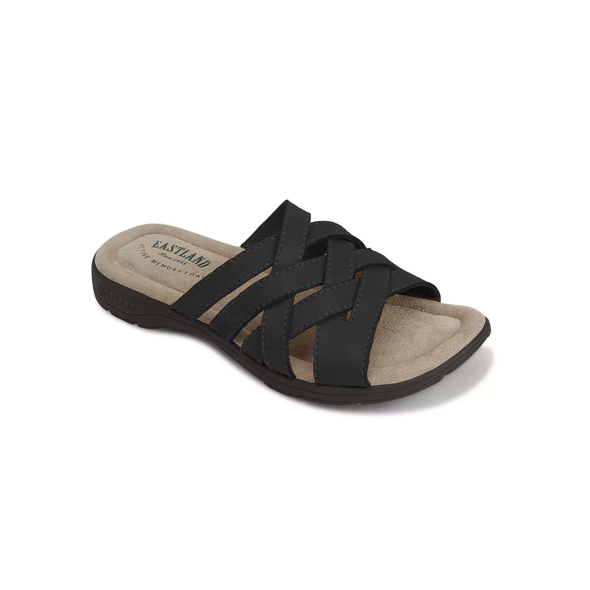 Eastland Hazel Womens Leather Slide Sandals Blue Product Image