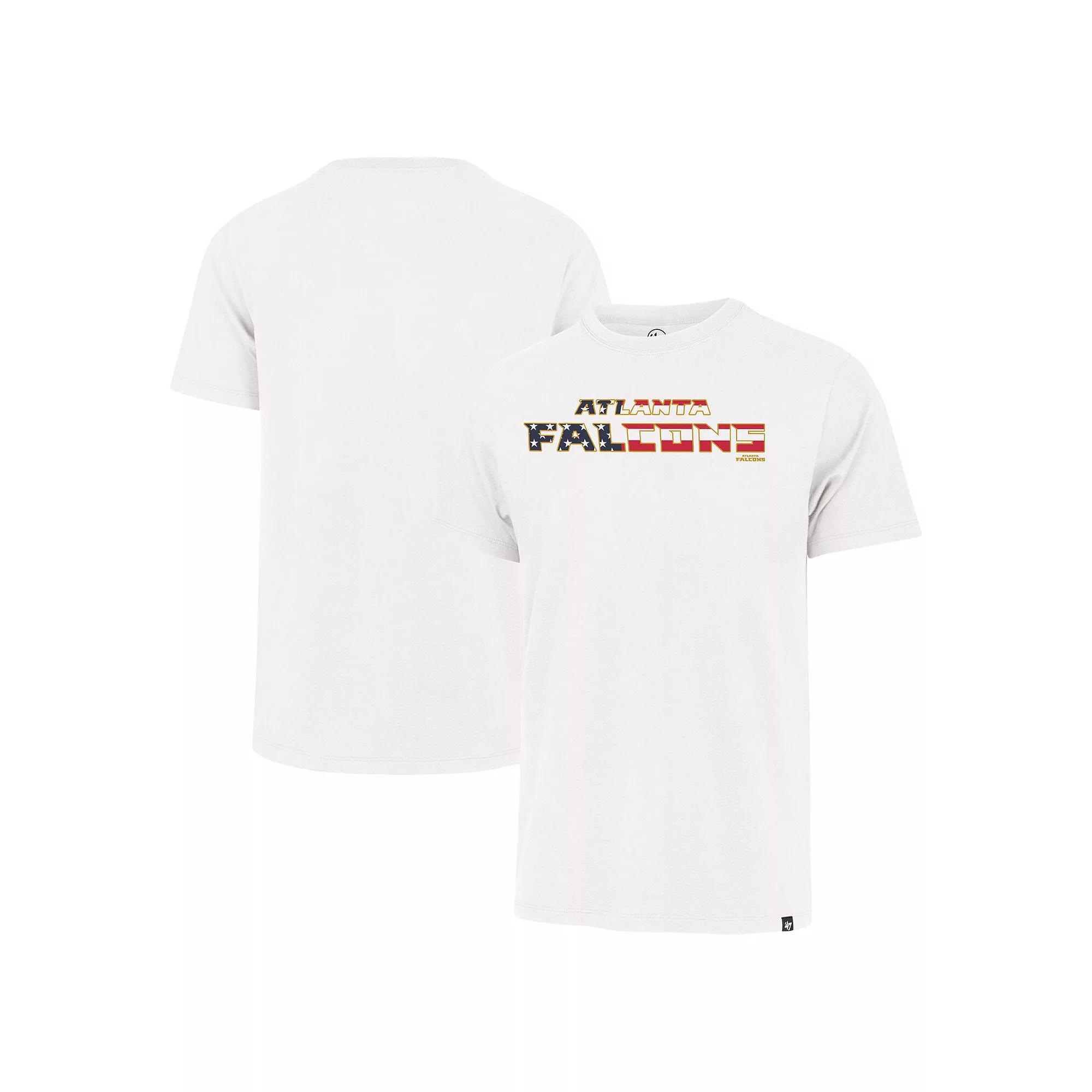 Men's '47 White Atlanta Falcons Flag Script Franklin T-Shirt, Size: Large Product Image