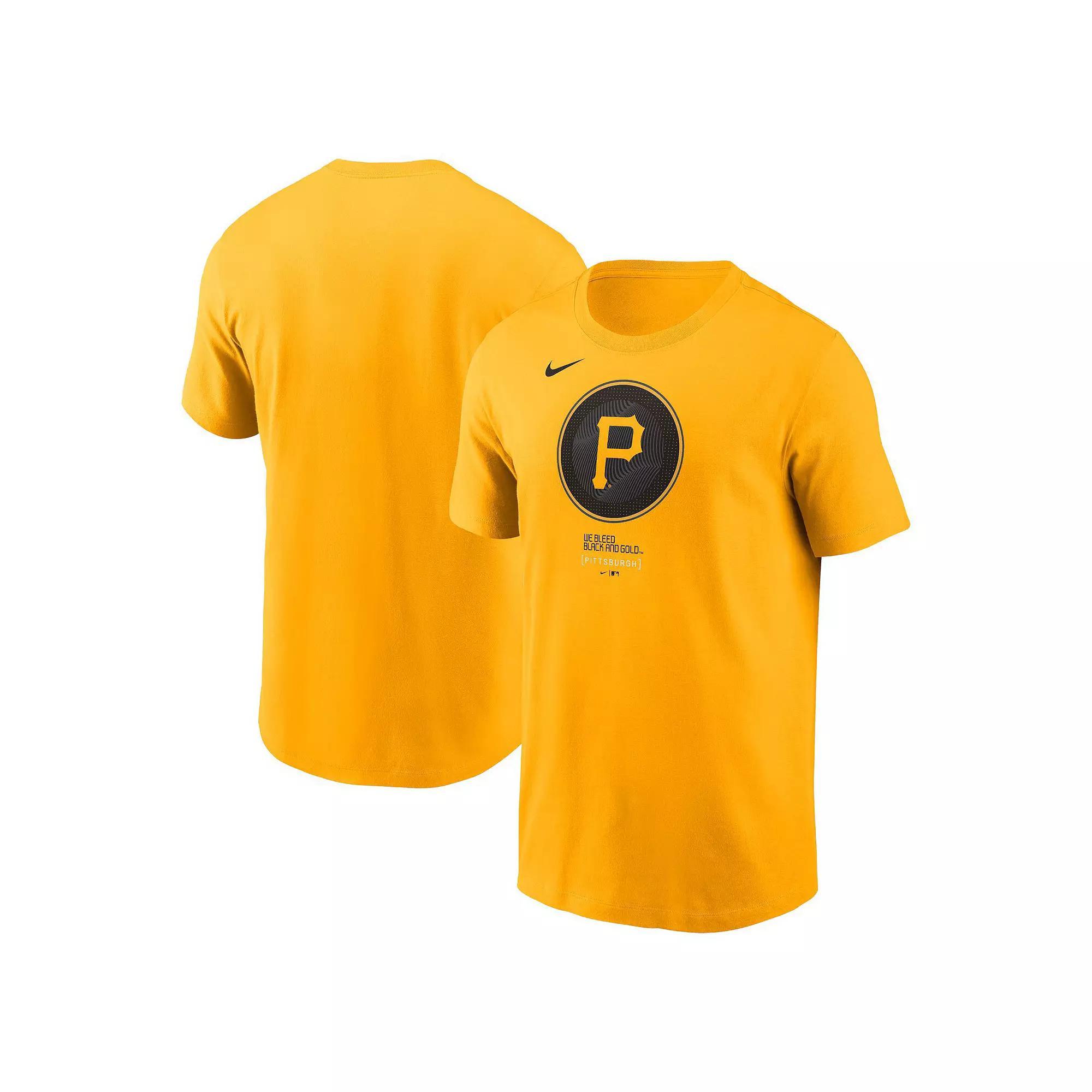 Men's Nike Gold Pittsburgh Pirates City Connect Large Logo T-Shirt, Size: Medium Product Image