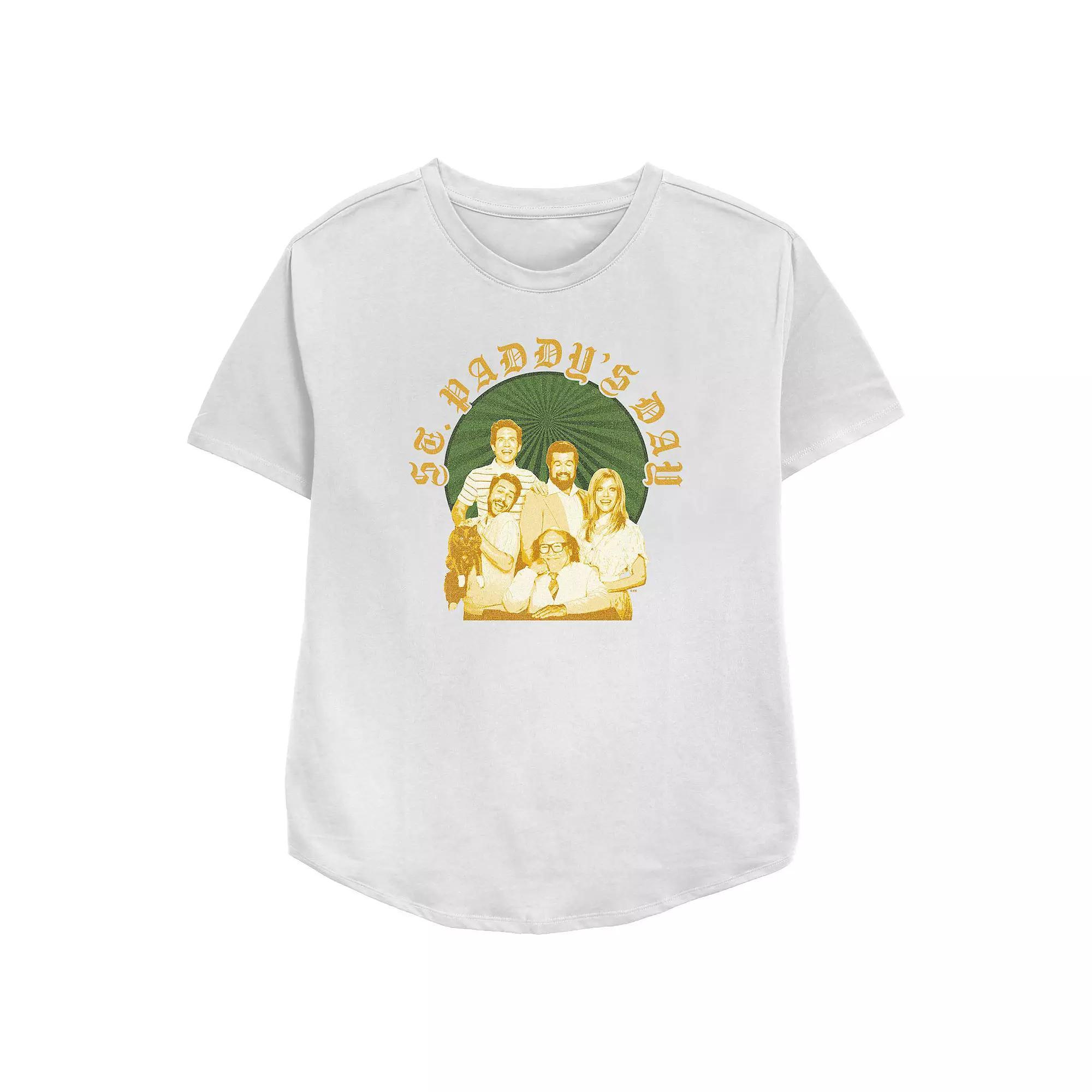 Women's It's Always Sunny In Philadelphia St. Paddy's Day Relaxed Fit Graphic Tee, Size: XL, White Product Image