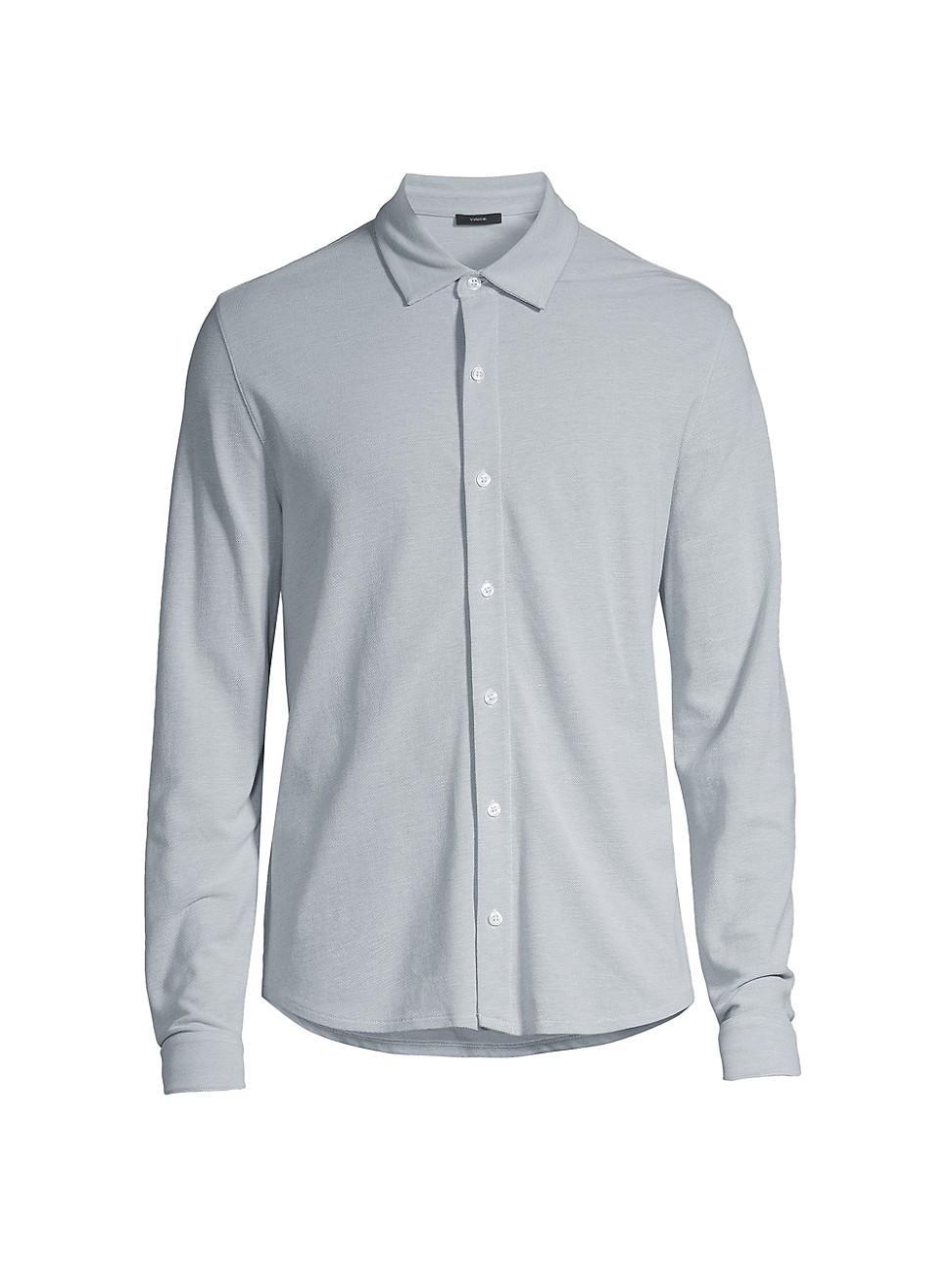 Mens Pique Button-Down Shirt Product Image