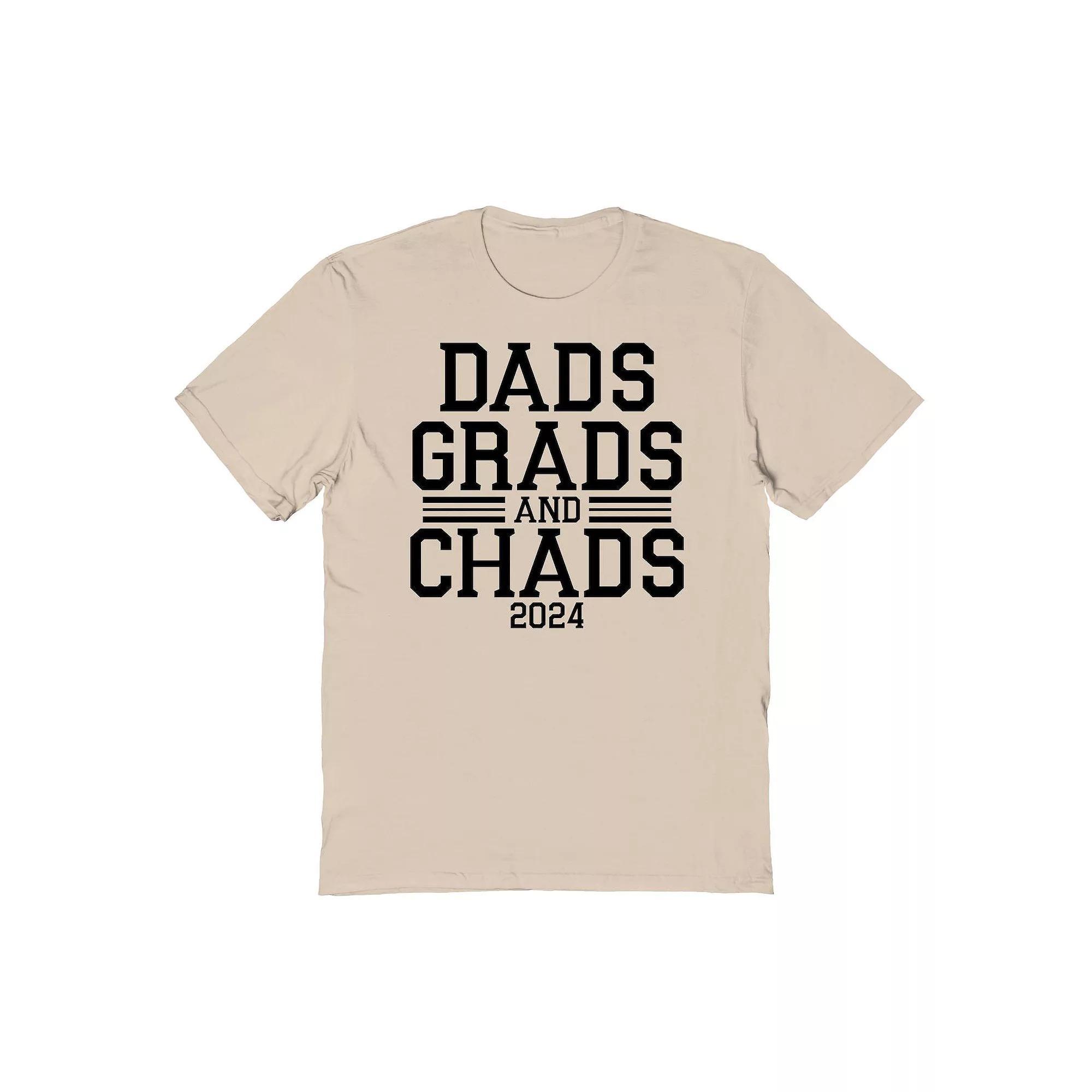 Mens COLAB89 by Threadless Dads Grad And Chads 2024 Graduate Graphic Tee Product Image