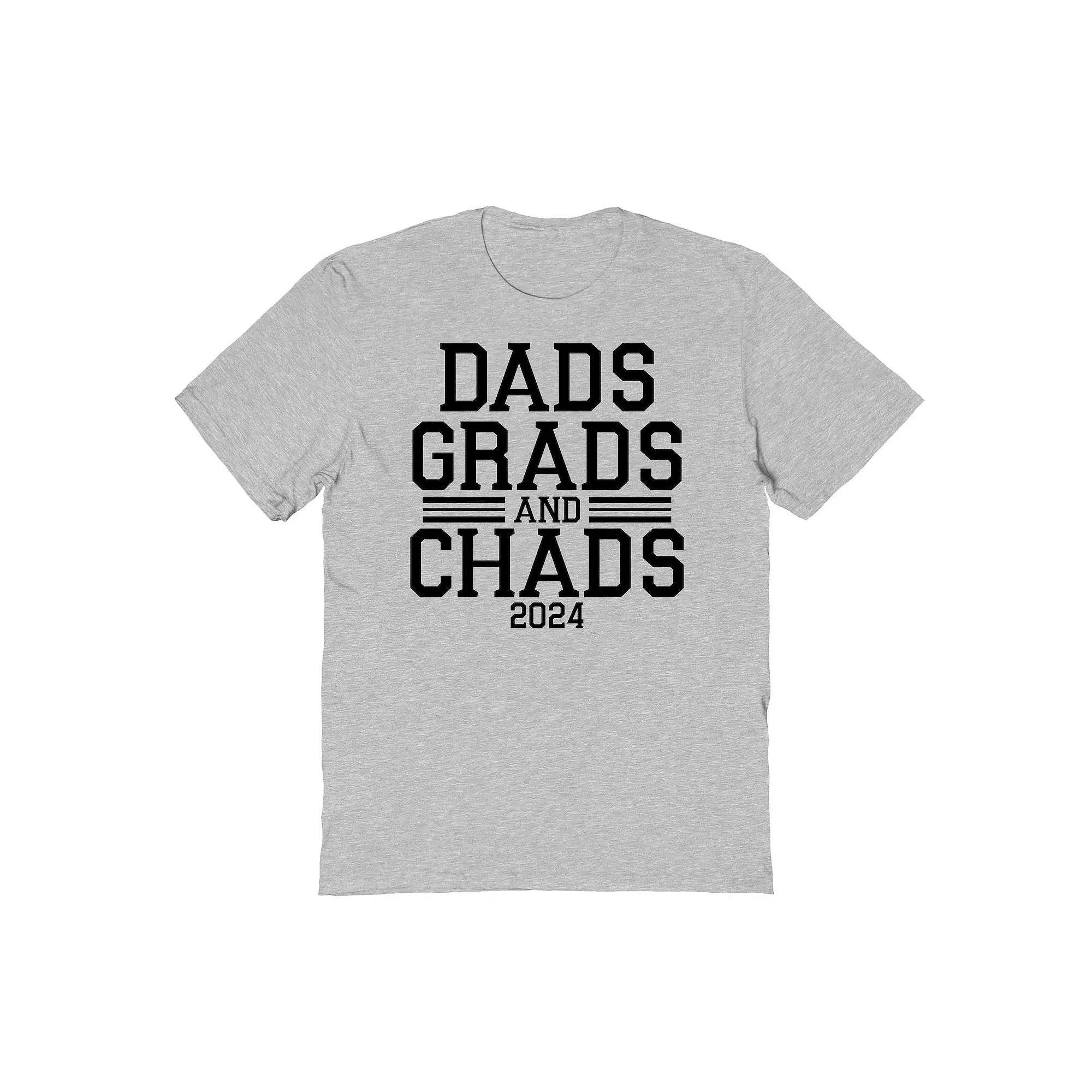 Mens COLAB89 by Threadless Dads Grad And Chads 2024 Graduate Graphic Tee Product Image