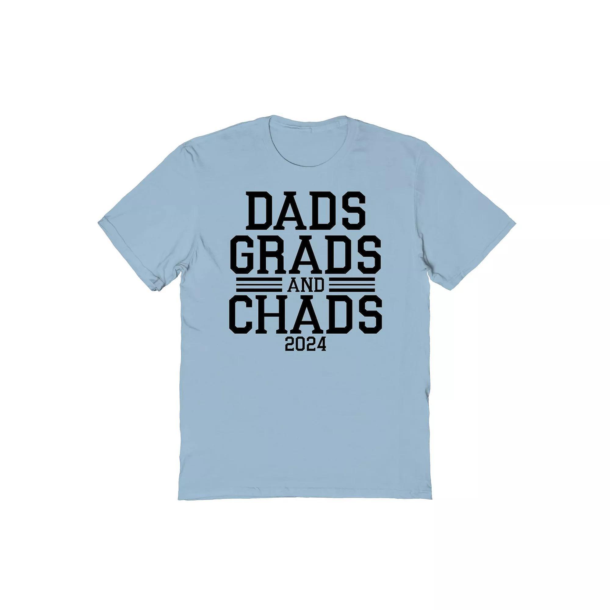 Mens COLAB89 by Threadless Dads Grad And Chads 2024 Graduate Graphic Tee Product Image
