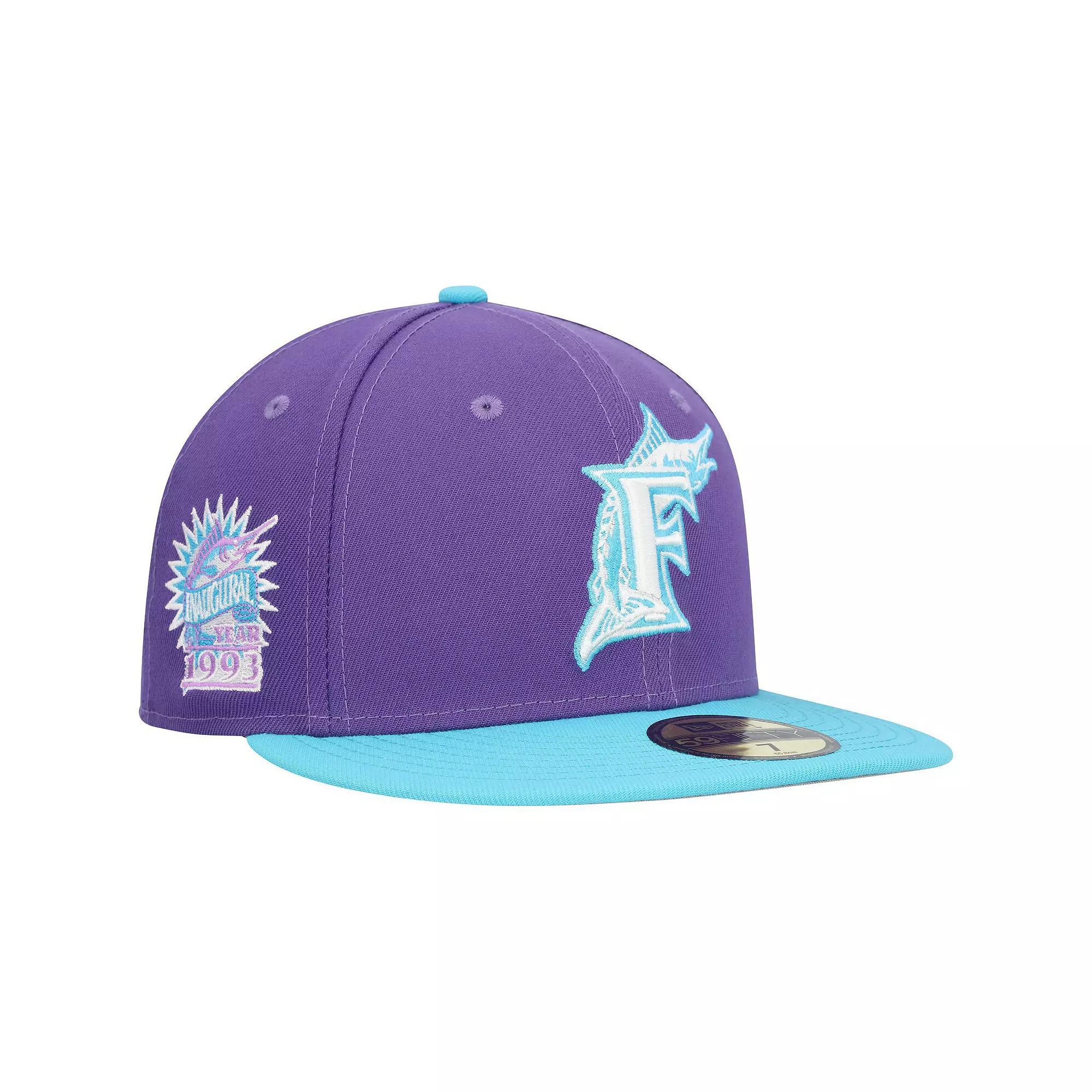 Men's New Era Purple Florida Marlins Vice 59FIFTY Fitted Hat, Size: 7 3/4, Mlb Purple Product Image