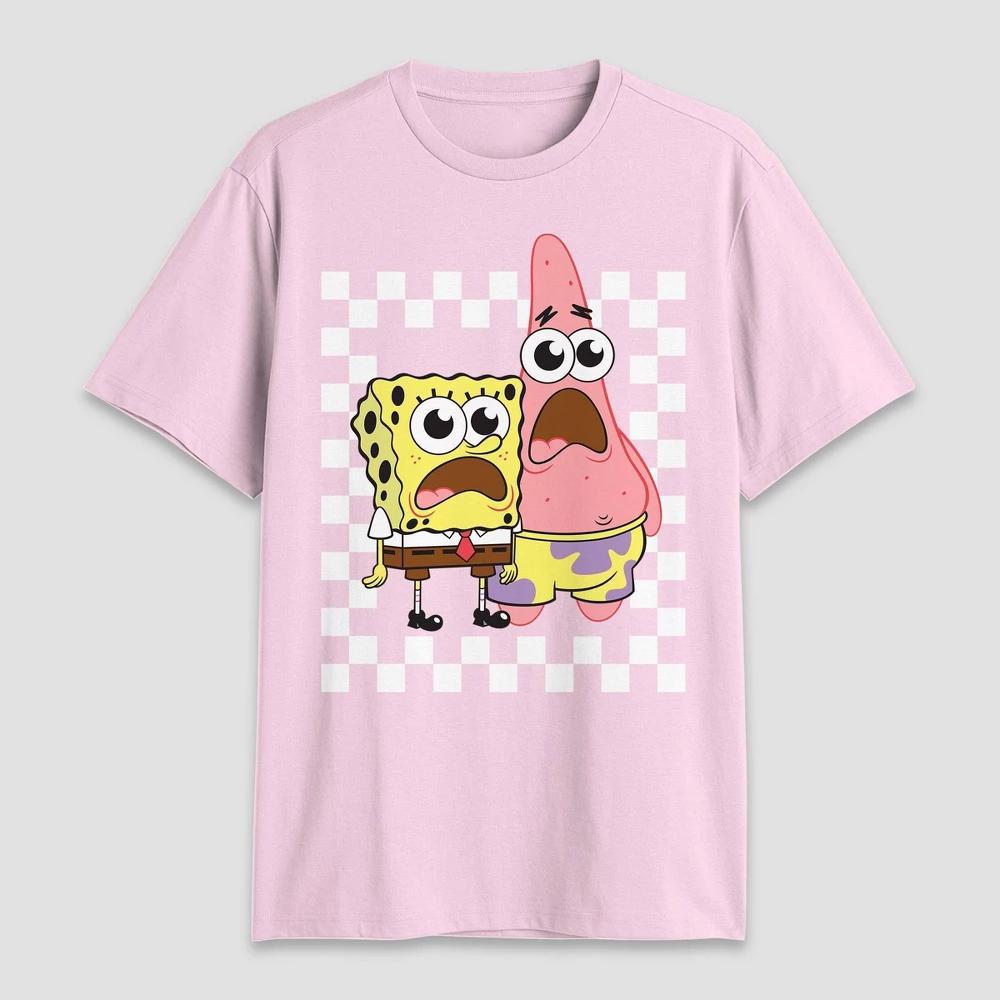 Men's SpongeBob and Patrick Yelling Short Sleeve Graphic T-Shirt - Light Product Image