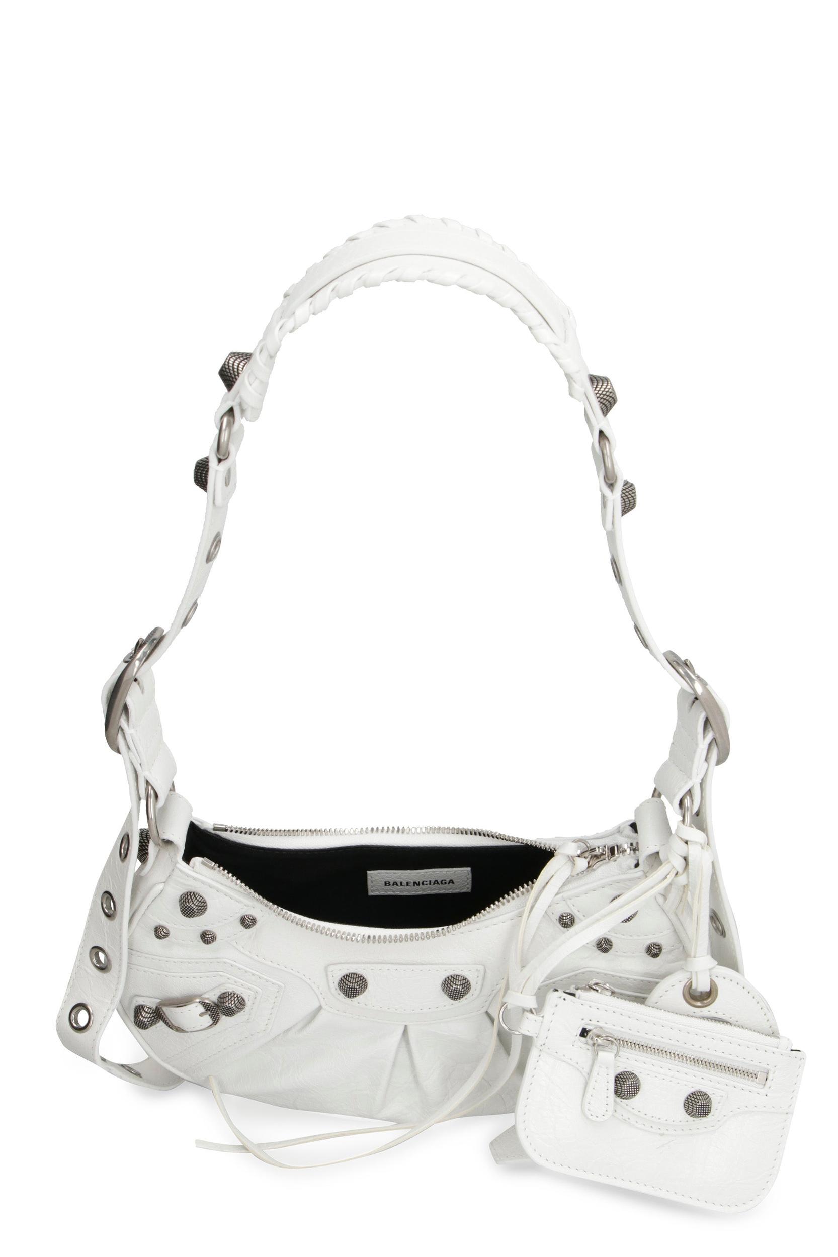 BALENCIAGA Le Cagole Xs Leather Shoulder Bag In Blue Product Image