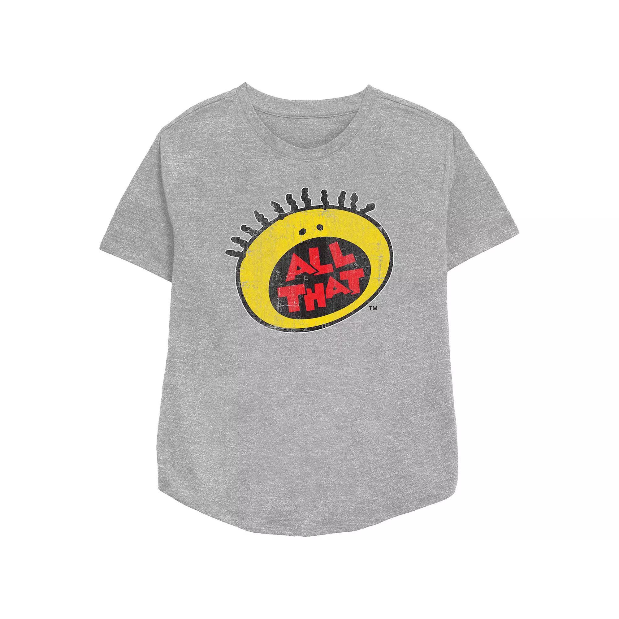 Women's Nickelodeon All That Logo Graphic Tee, Size: XL, Grey Gray Product Image