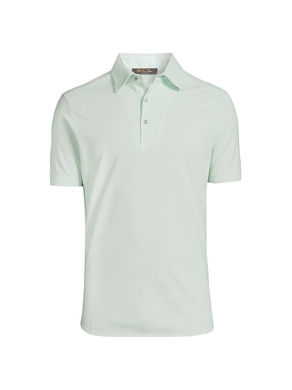 Mens Cotton Pique Polo Shirt Product Image