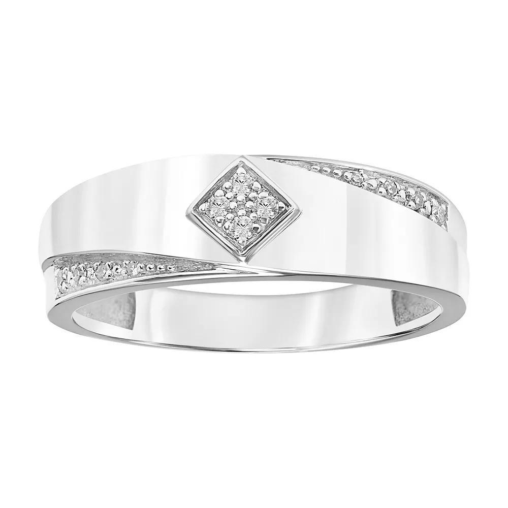 Men's AXL Sterling Silver 1/10 Carat T.W. Diamond Band Product Image