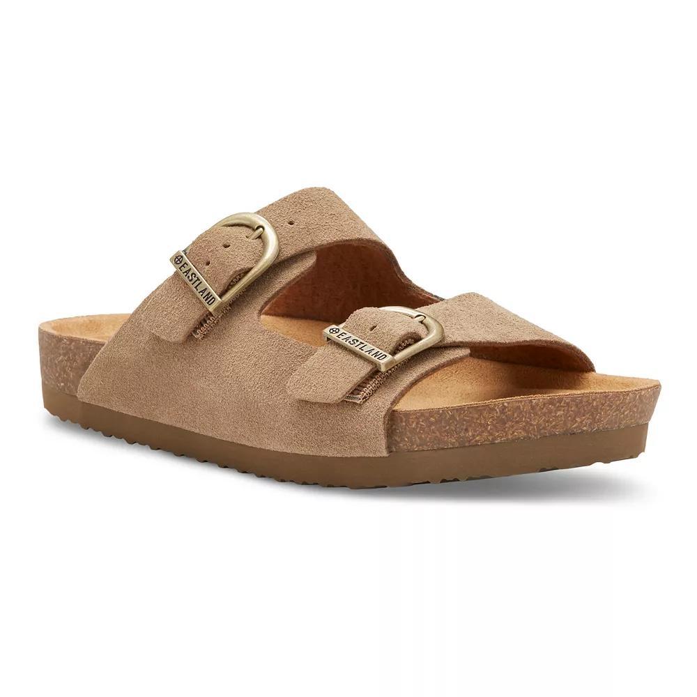 Eastland Cambridge Womens Leather Slide Sandal Green Suede Product Image