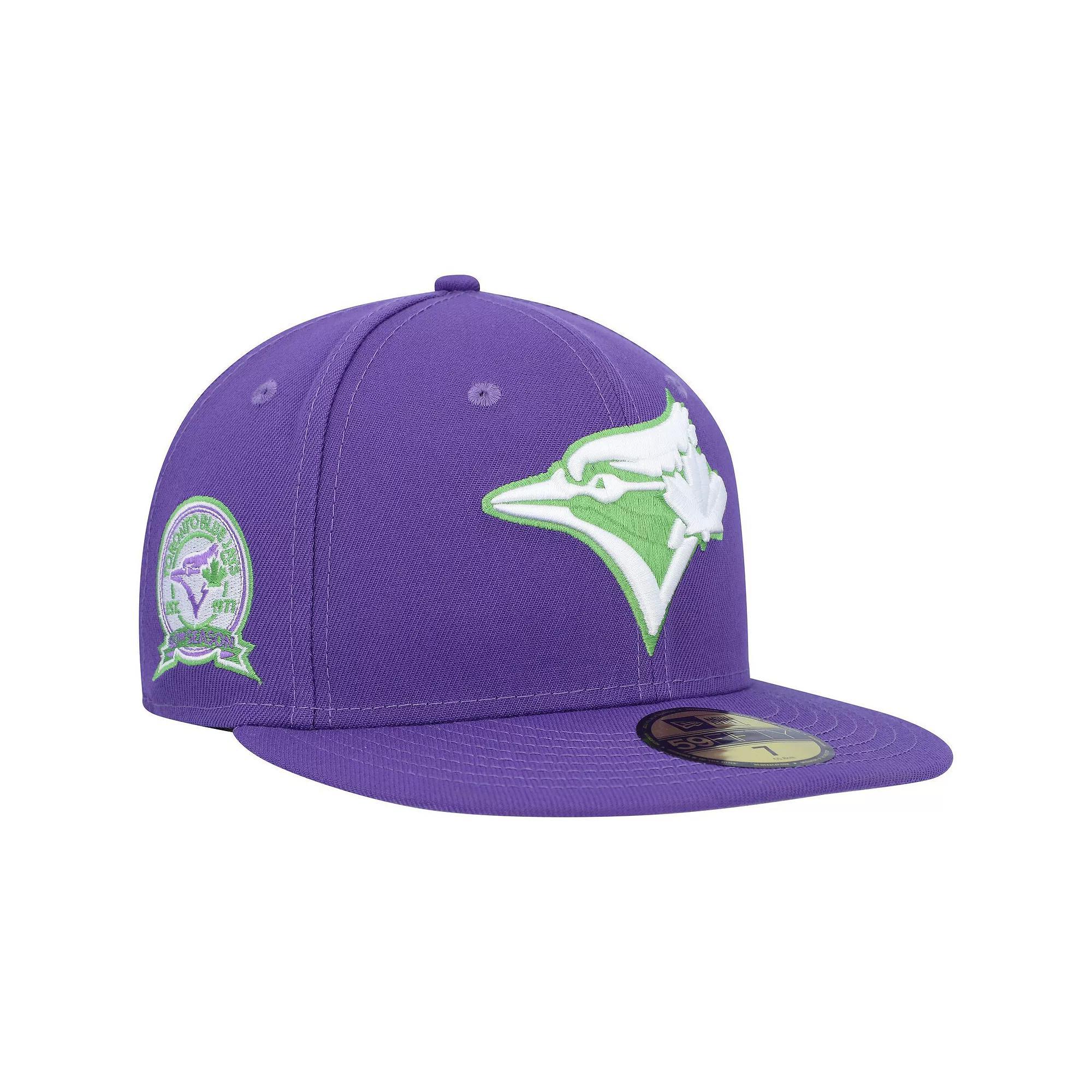 Men's New Era Purple Toronto Blue Jays Lime Side Patch 59FIFTY Fitted Hat, Size: 7 5/8, Jay Purple Product Image
