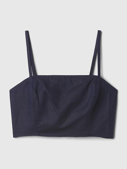 Linen-Cotton Cropped Tube Top Product Image