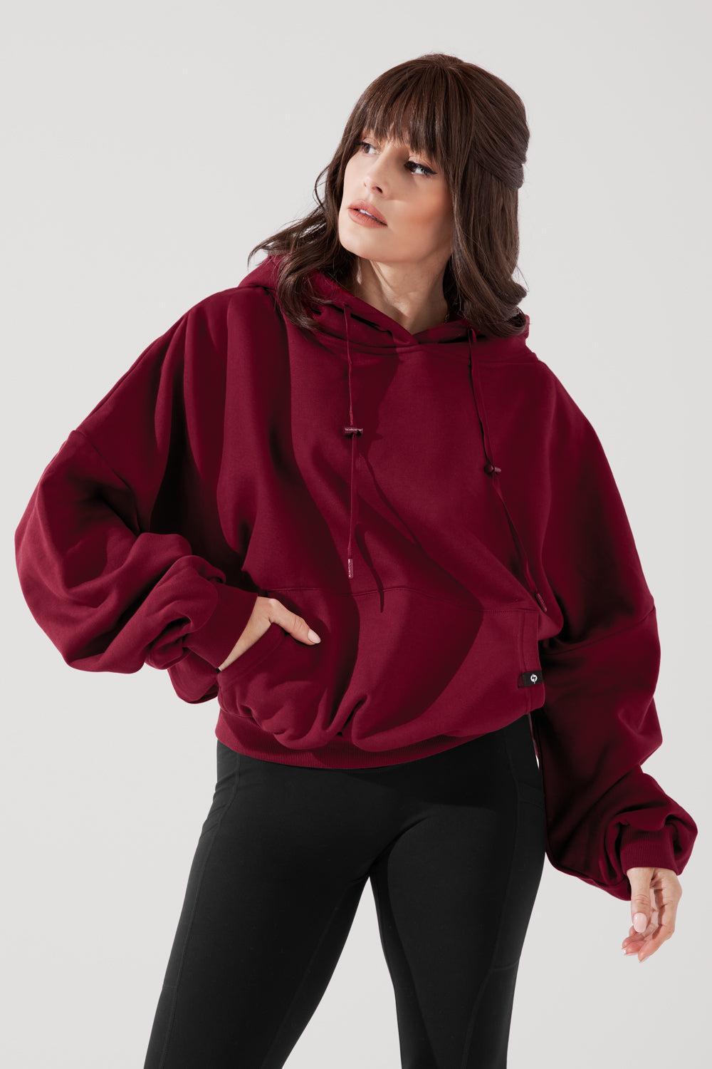 Pullover Cloud Hoodie - Crimson  Product Image