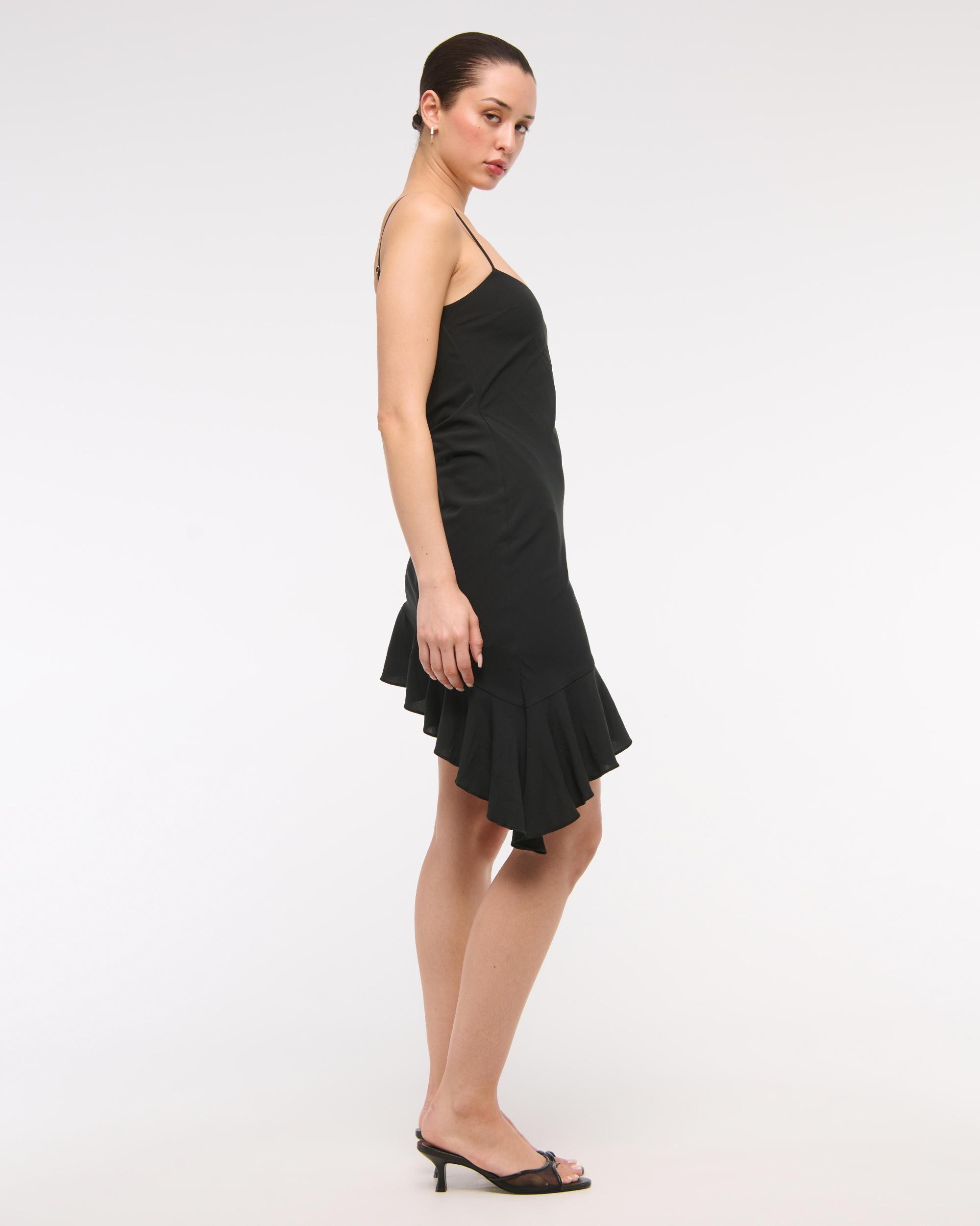 Asymmetrical Clasp-Back Midi Dress Product Image