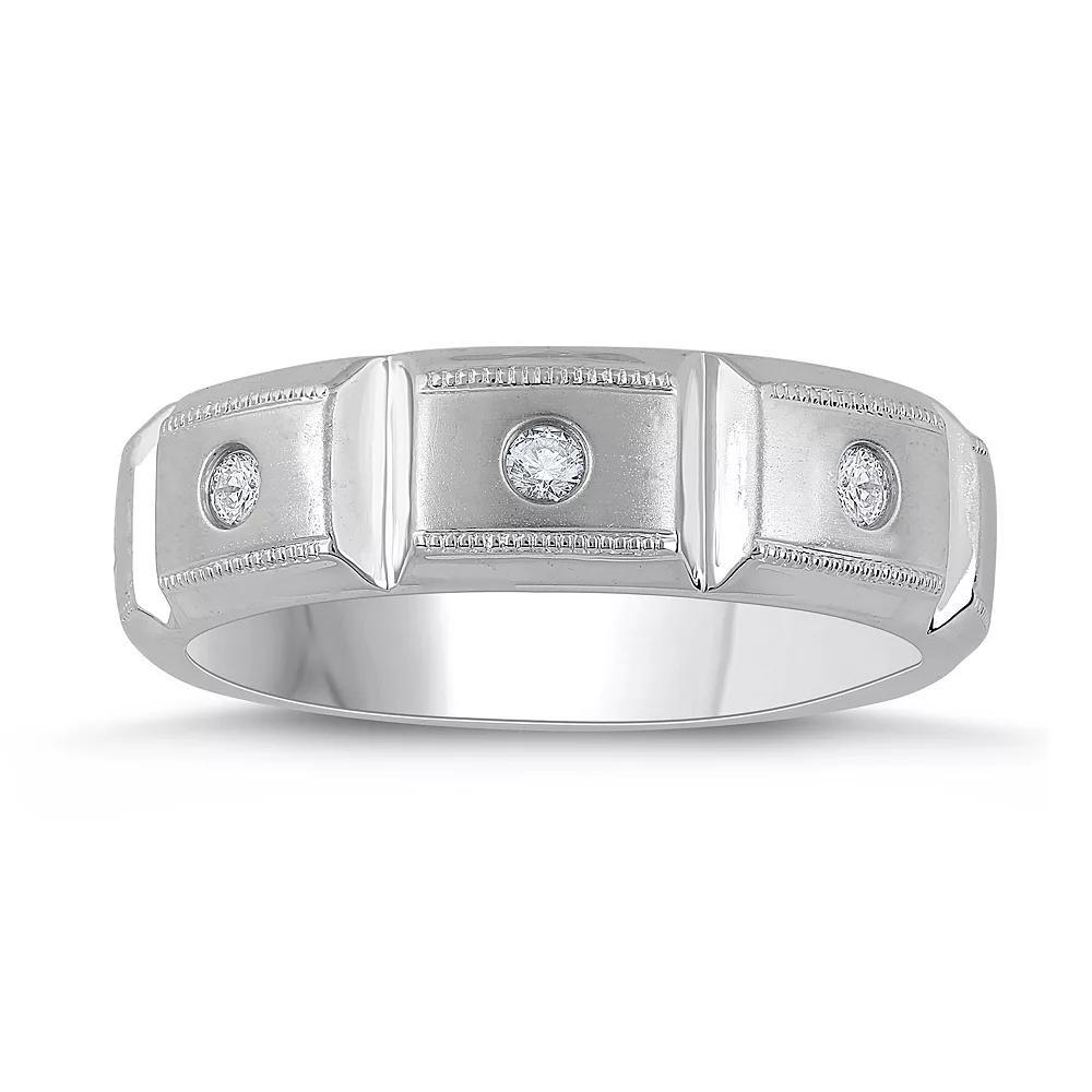 Galaxie Solaire 10k White Gold 1/3 Carat T.W. Lab-Grown Diamond Men's Eternity Ring, Size: 11, 10k Whgold Product Image