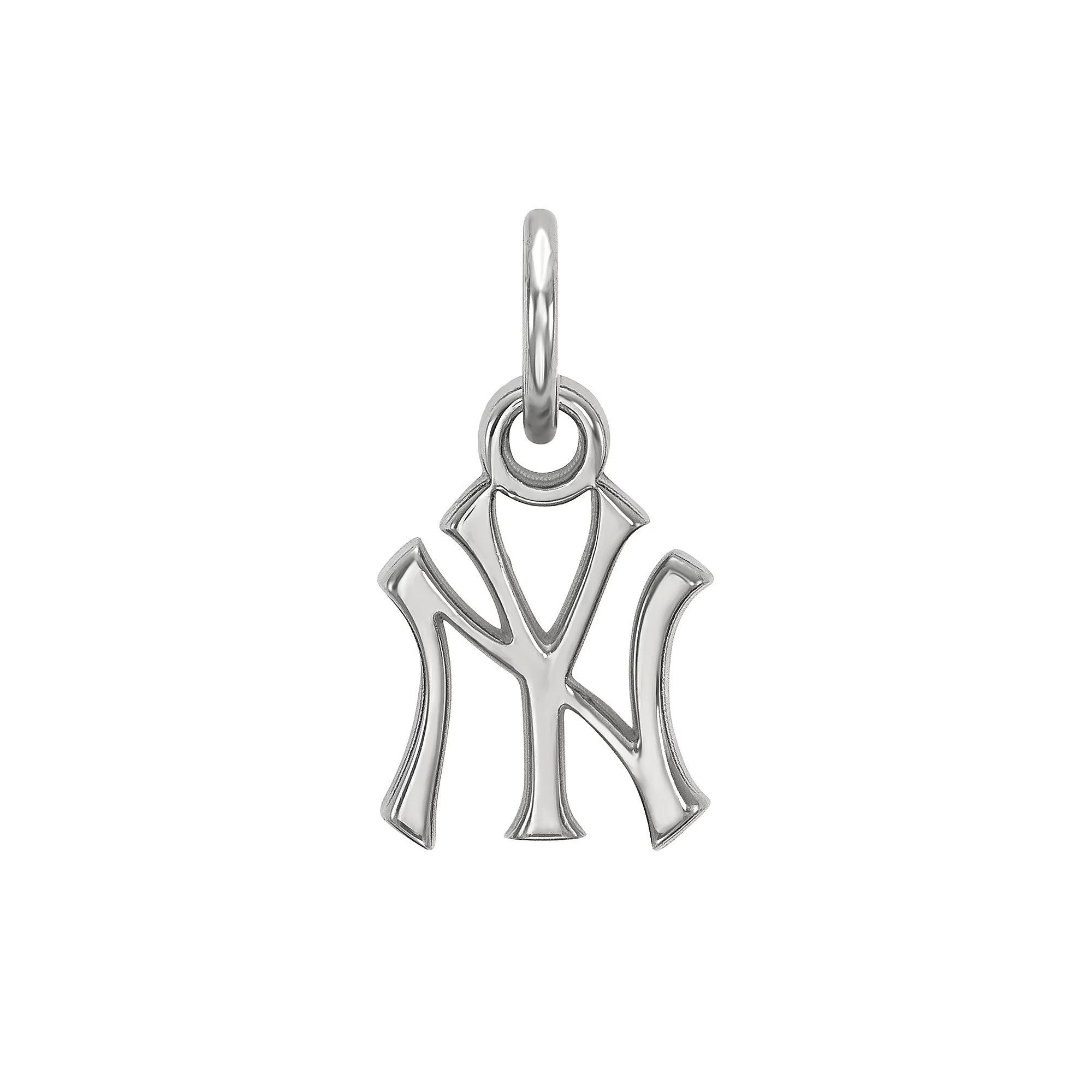 LogoArt Sterling Silver New York Yankees Pendant, Women's, Size: 15 mm Product Image