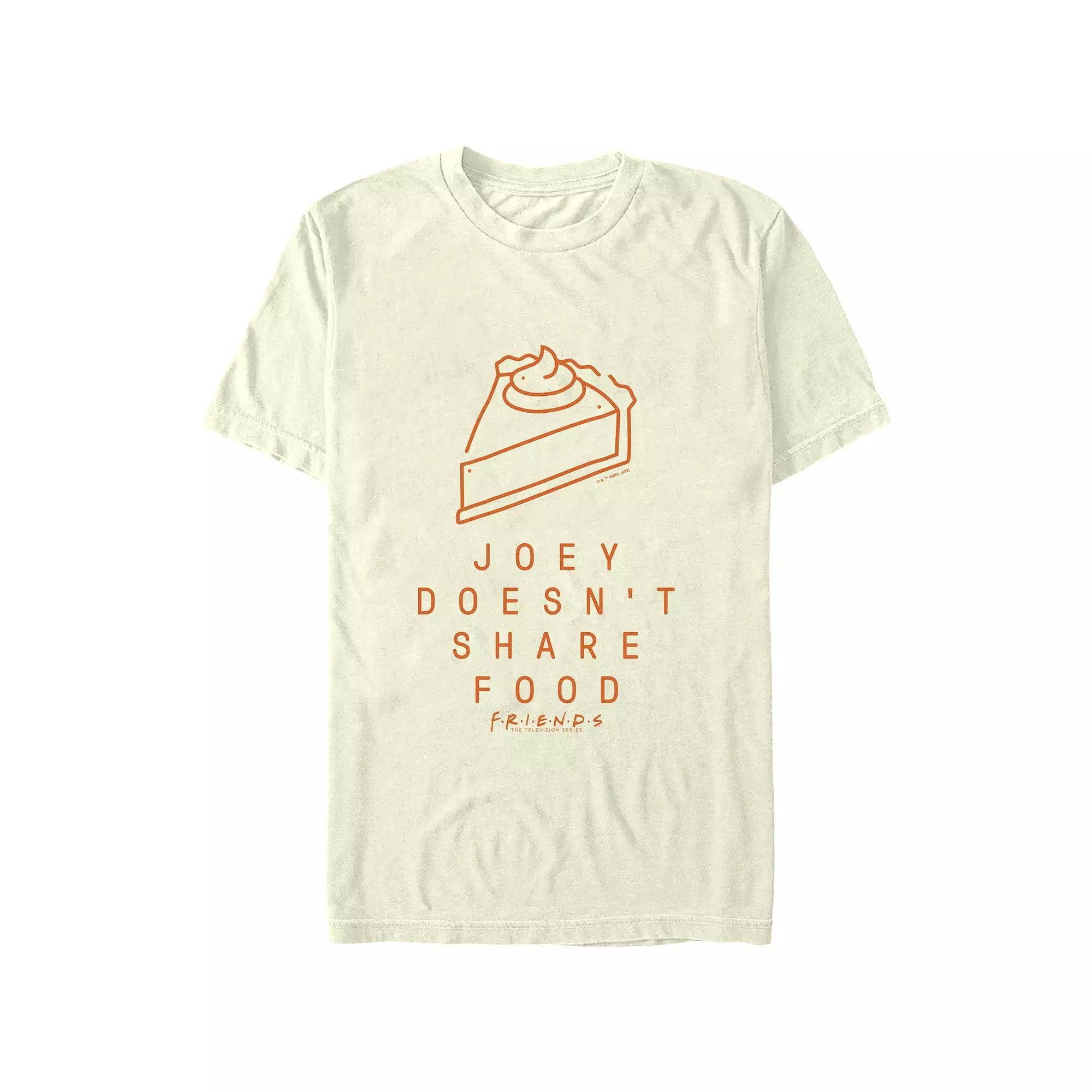 Men's Friends Joey Doesn't Share Food Graphic Tee, Size: Large, Blue Product Image