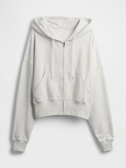 Heavyweight French Terry Oversized Zip Wedge Hoodie Product Image