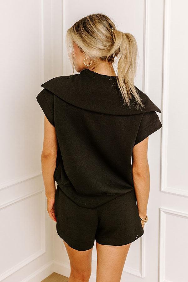Casual Comfort High Waist Shorts in Black Product Image