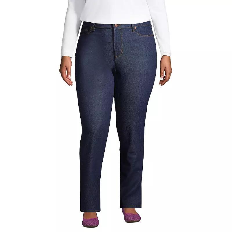 Plus Size Lands End Recover Straight-Leg Jeans, Womens Product Image