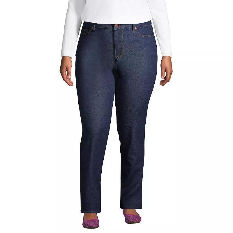 Plus Size Lands End Recover Straight-Leg Jeans, Womens Product Image