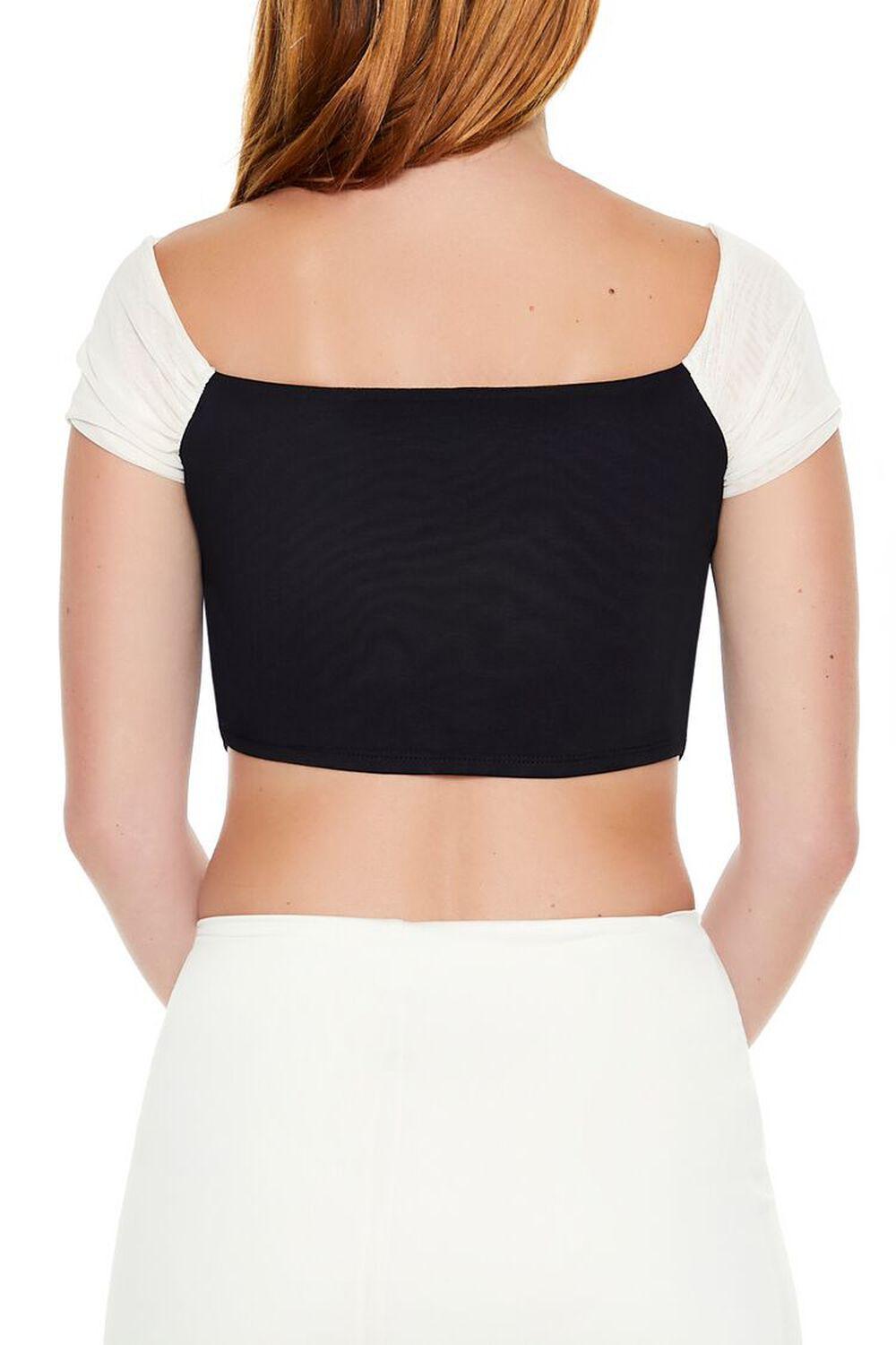 Colorblock Mesh Crop Top | Forever 21 Product Image