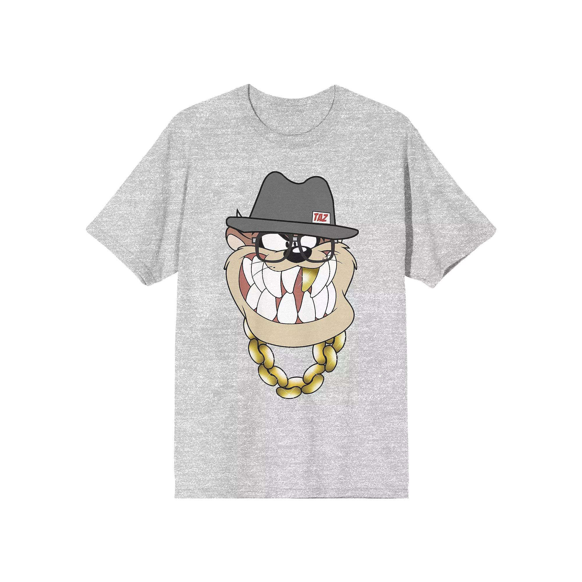 Men's Looney Tunes Taz Gold Tooth Tee, Size: Small, Gray Product Image
