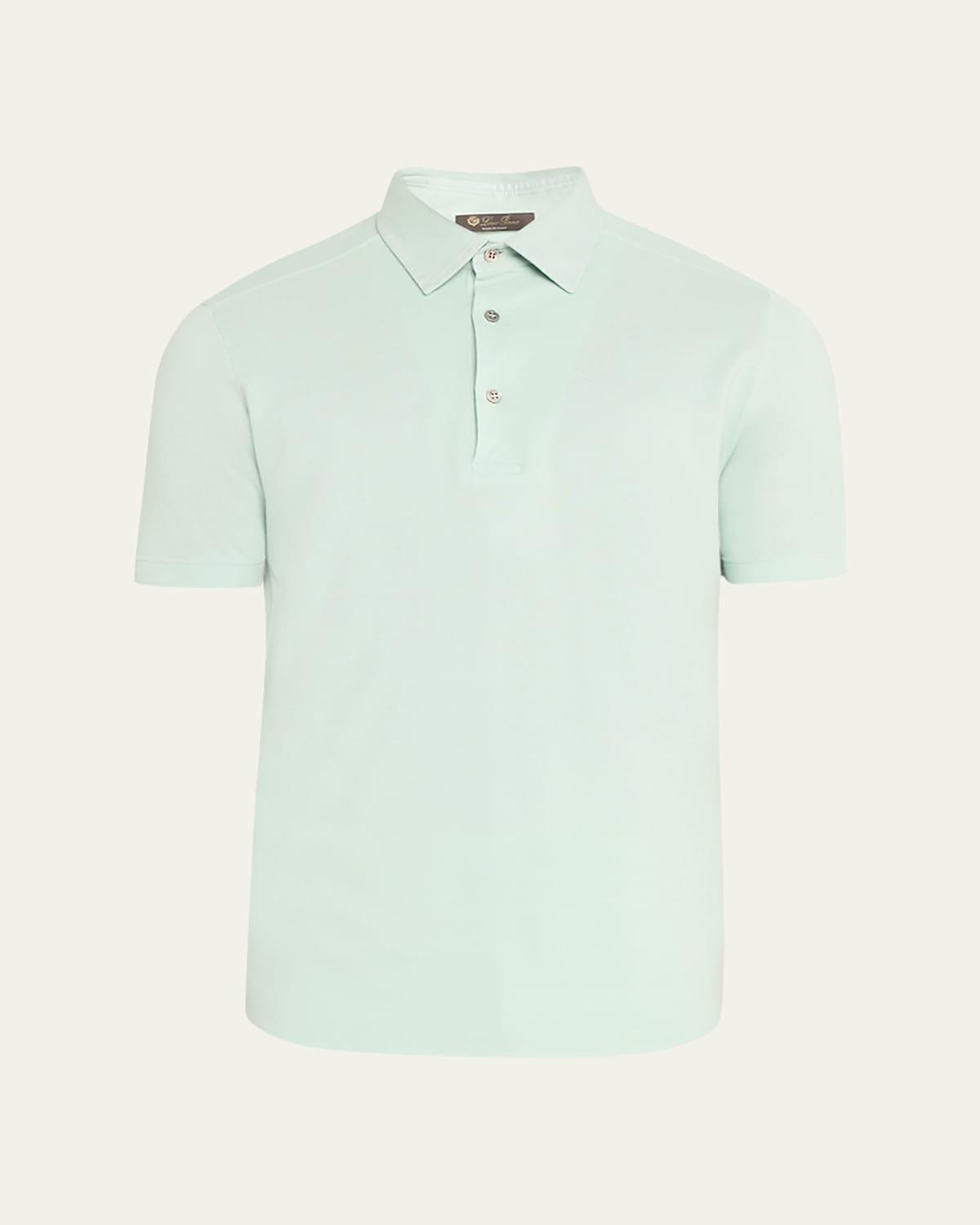 Mens Cotton Pique Polo Shirt Product Image