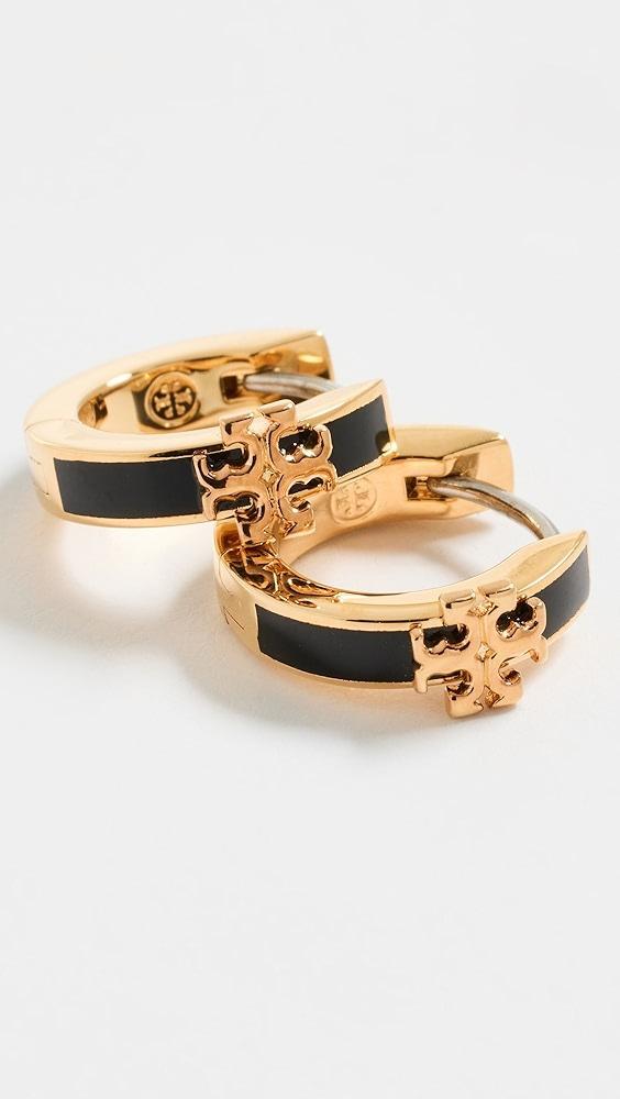 Tory Burch Kira Enamel Huggie Earrings | Shopbop Product Image