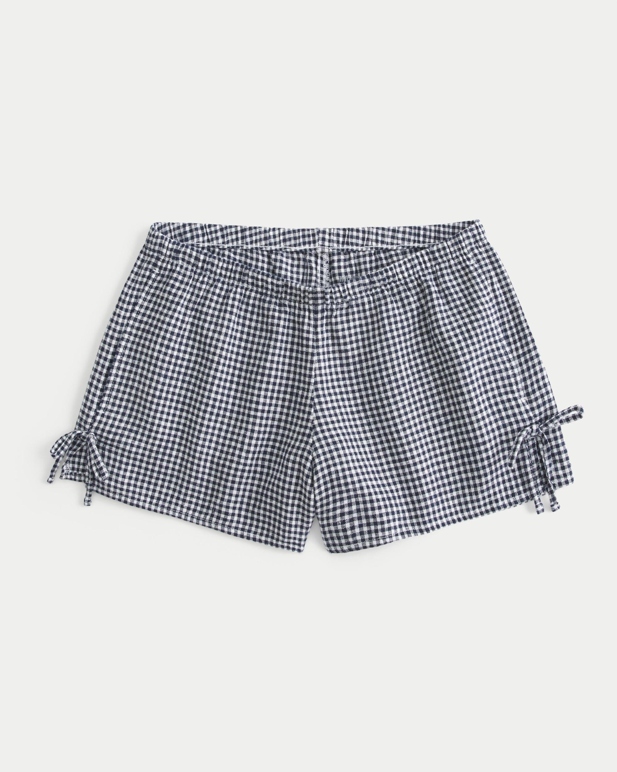 Linen-Blend Side Bow Soft Shorts Product Image