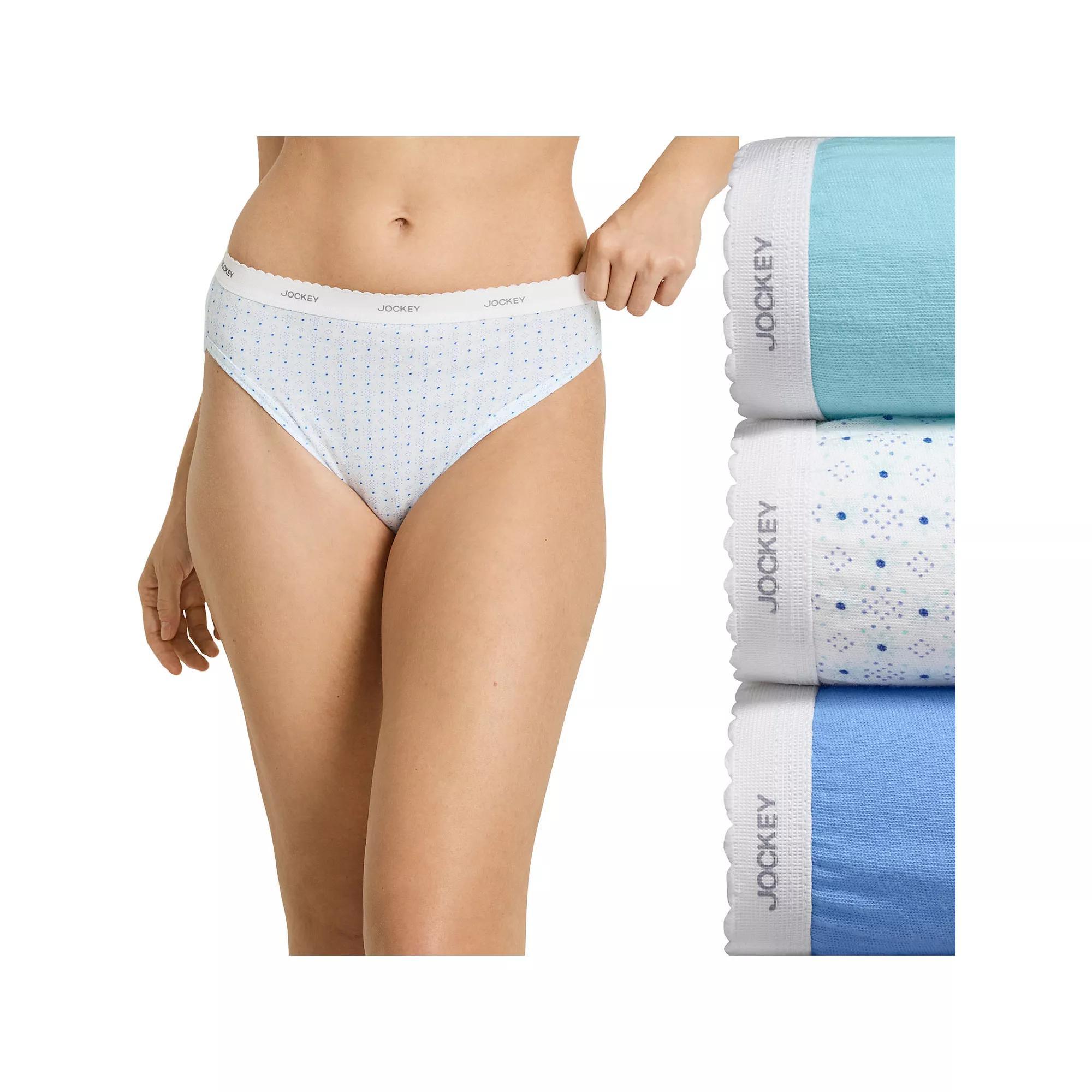 Women's Jockey® Classics 3-pk. French Hi-Cut Panty Set 9481, Size: 10, Flower Suns Product Image