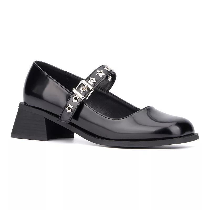 Olivia Miller Asteroid Womens Star Accented Maryjane Block Heels Product Image