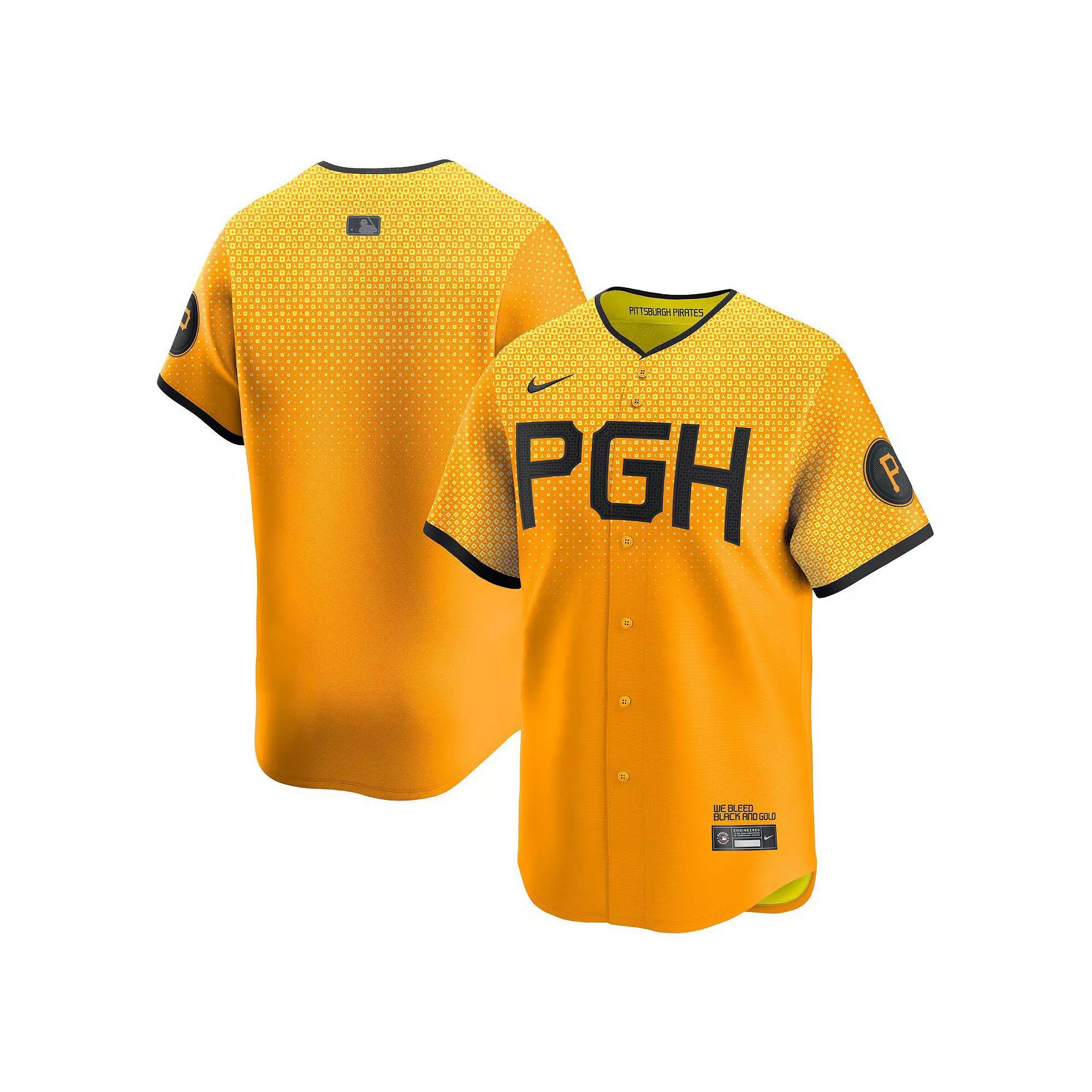 Men's Nike Roberto Clemente Gold Pittsburgh Pirates City Connect Limited Player Jersey, Size: Small Product Image