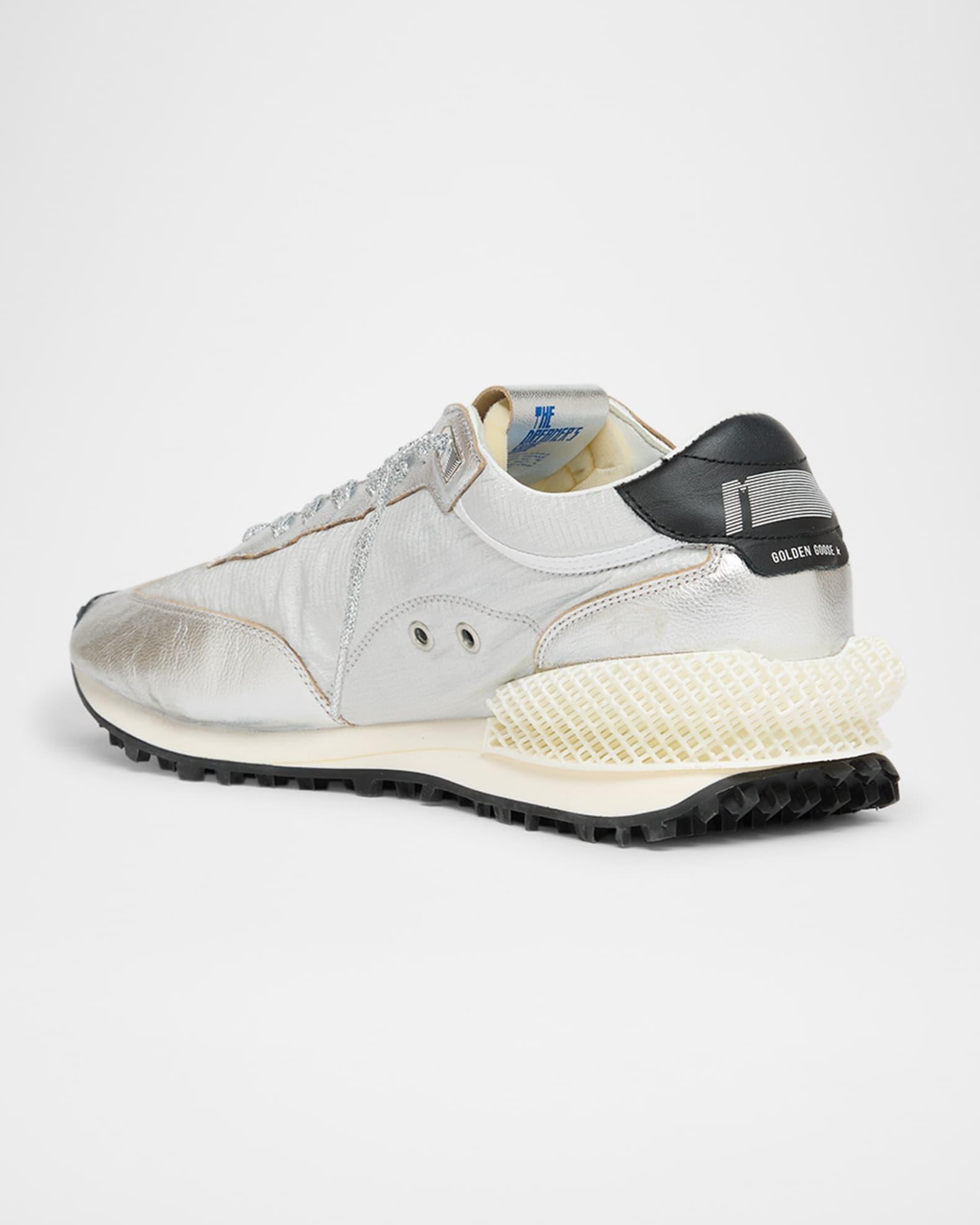 Men's Marathon Nylon and Leather Low-Top Sneakers Product Image