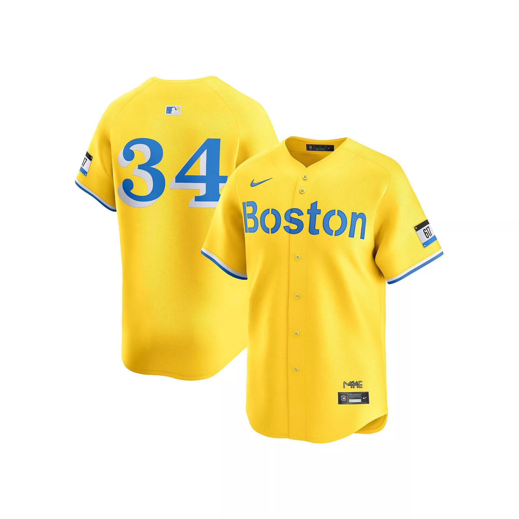 Men's Nike David Ortiz Gold Boston Red Sox City Connect Retired Player Jersey, Size: XL Product Image